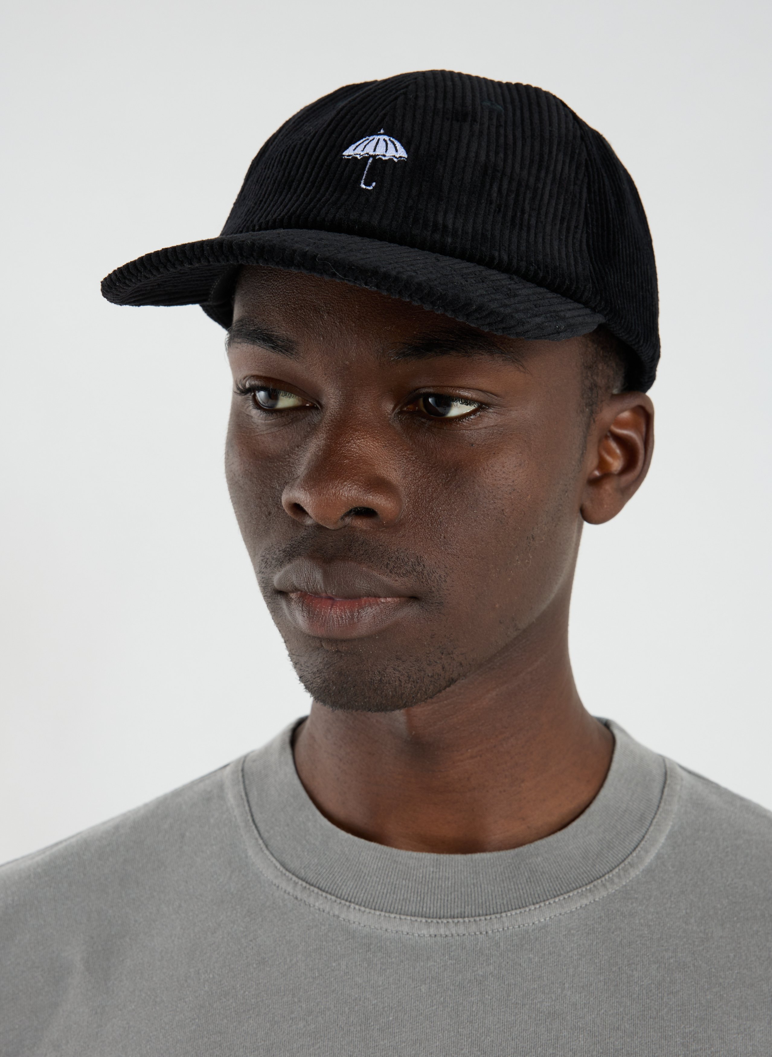 Embroidered cotton baseball cap HELAS CAPS Black
