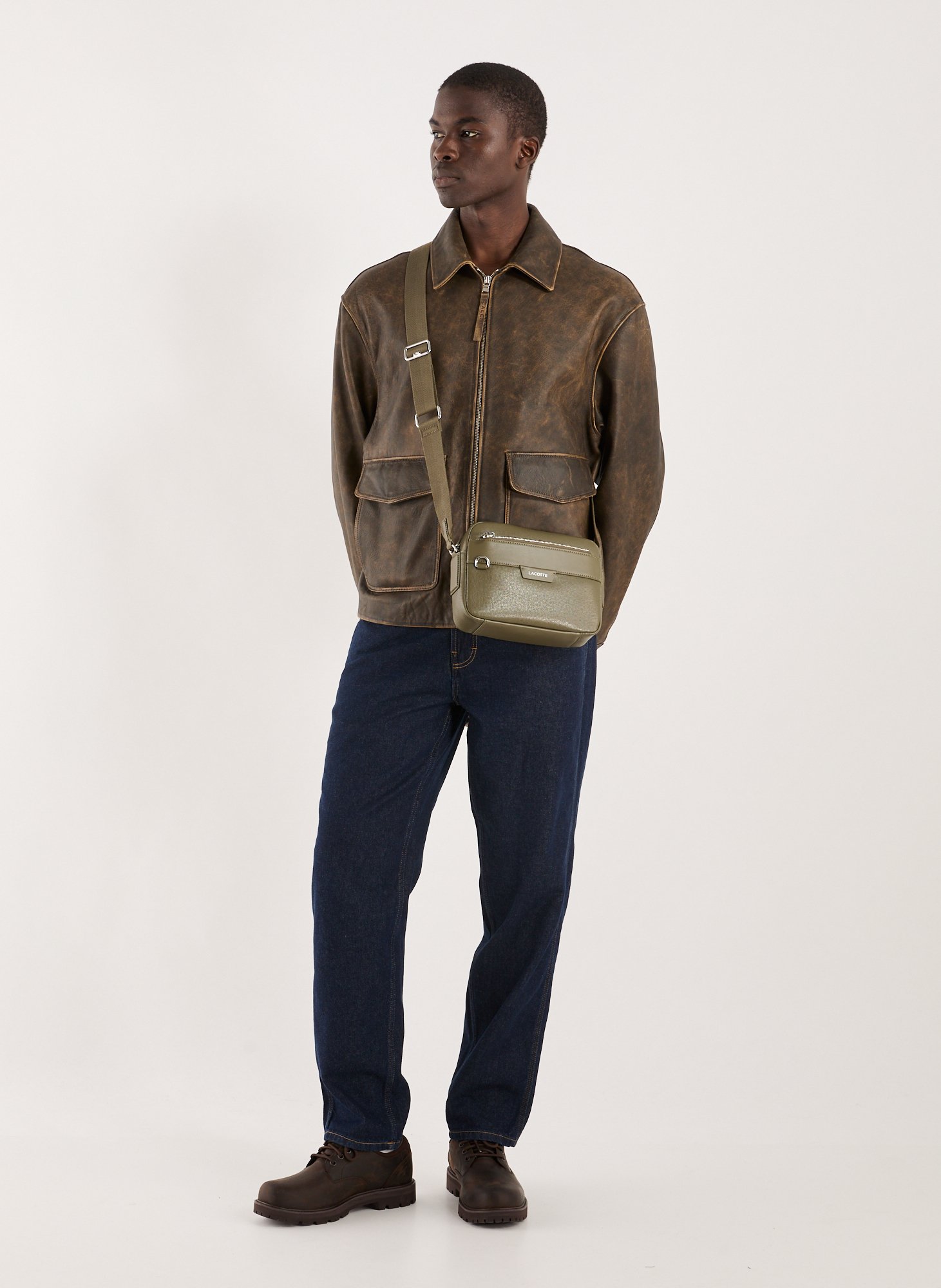 Crossbody bag Ossian LACOSTE Khaki