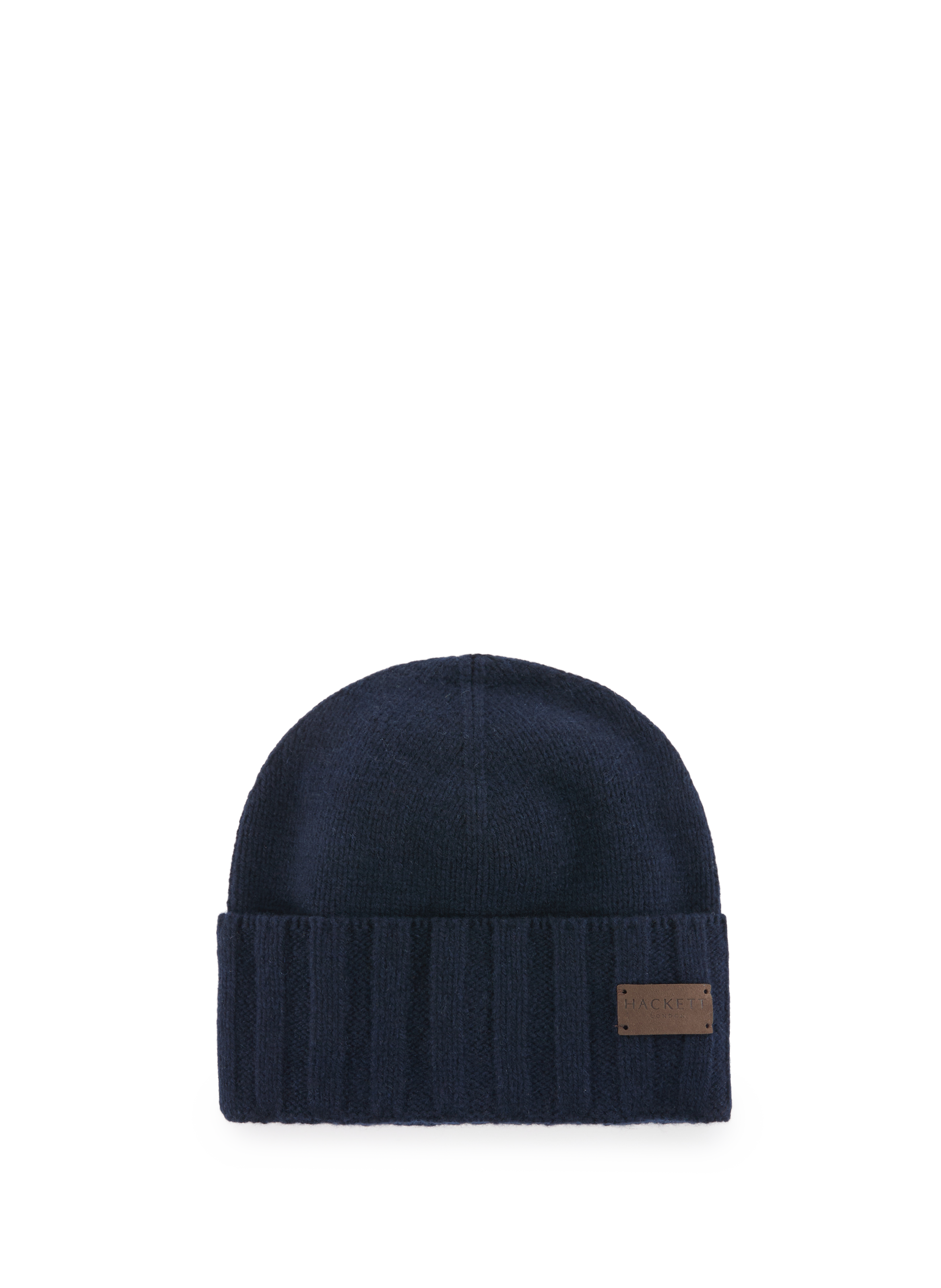 HACKETT Bonnet côtelé en cachemire mélangé Bleu