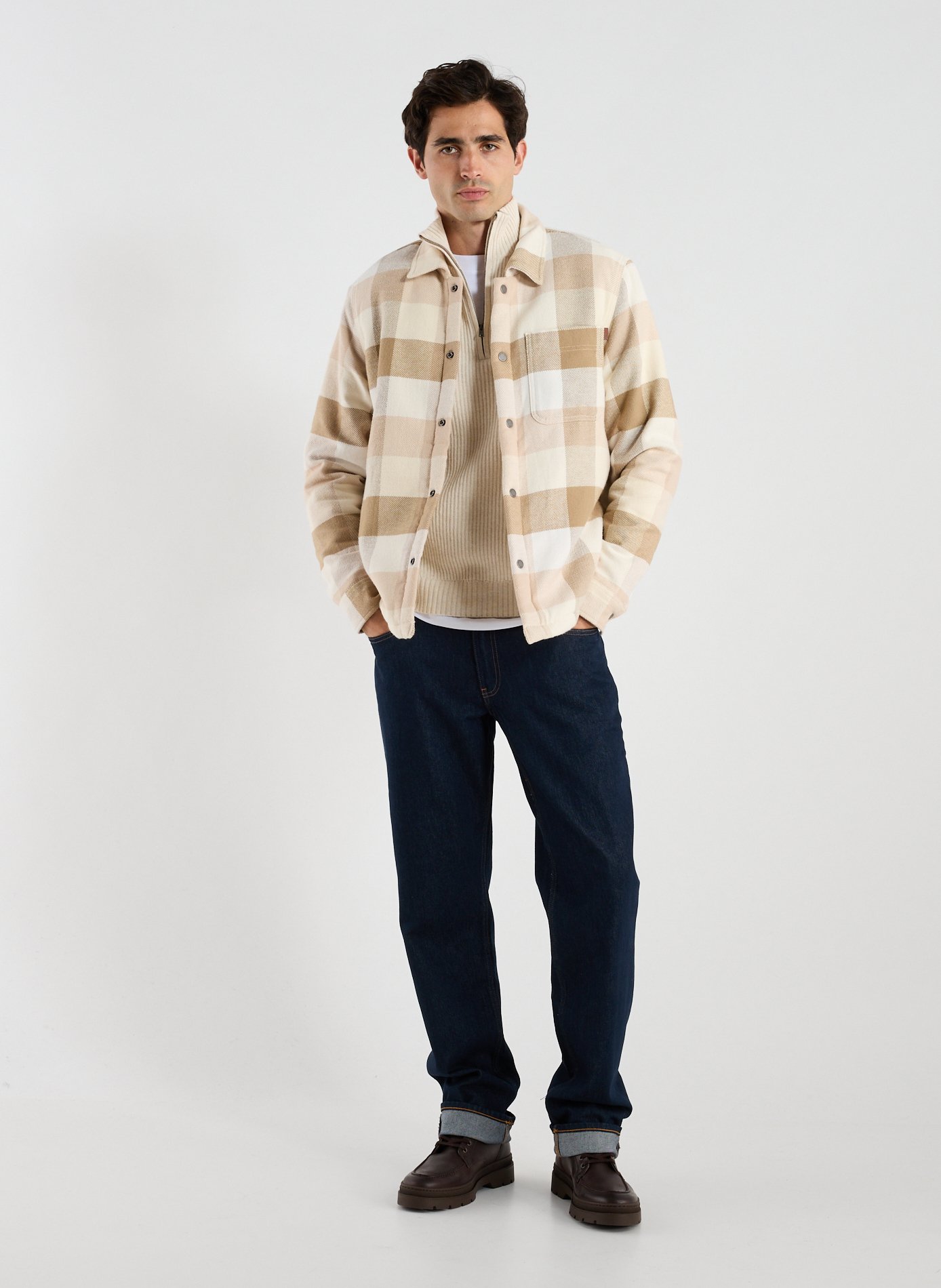 Cotton-lined overshirt TIMBERLAND Beige
