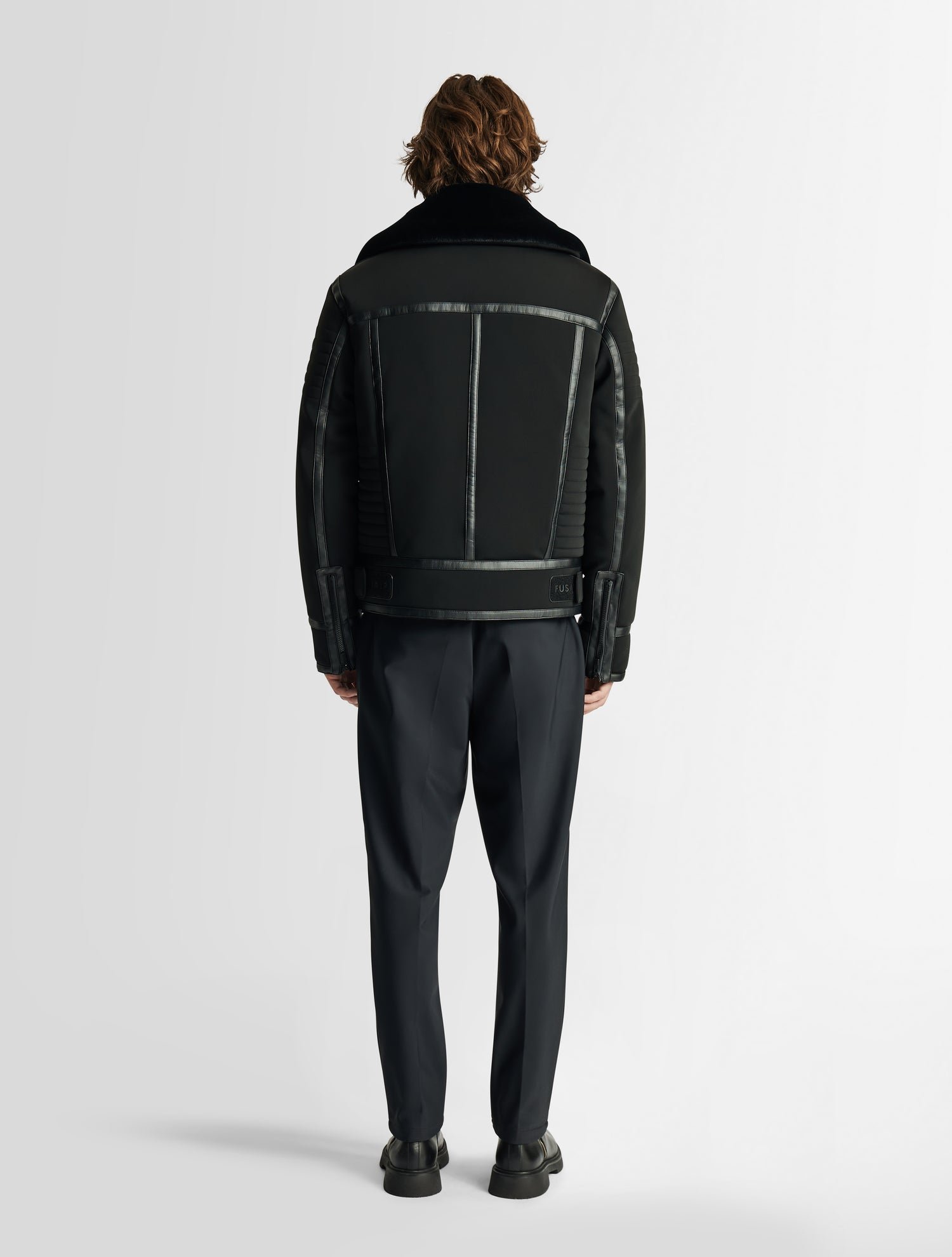 Blouson harlo col tailleur coupe regular FUSALP Noir