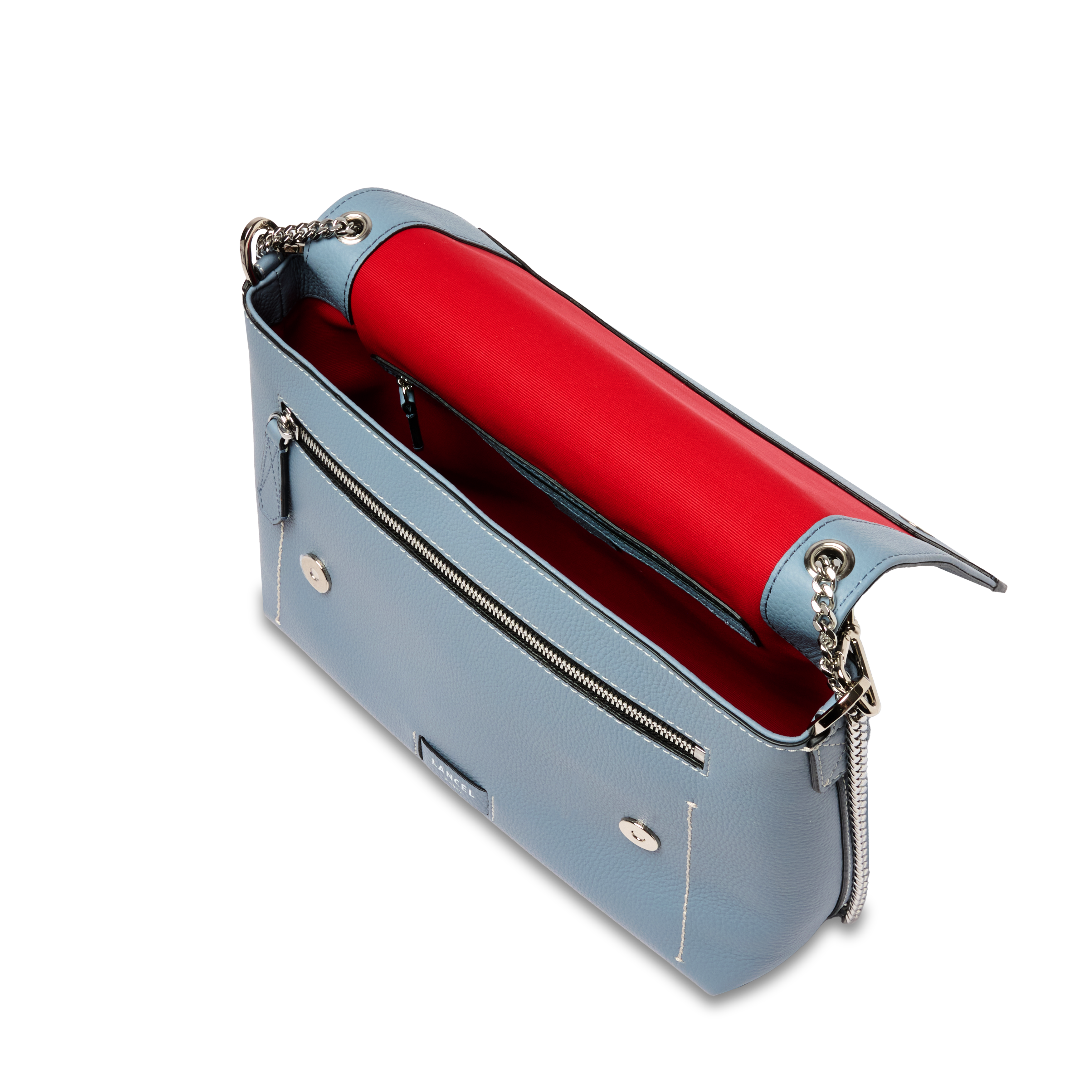 Sac rabat l ninon soft de lancel en cuir LANCEL Bleu