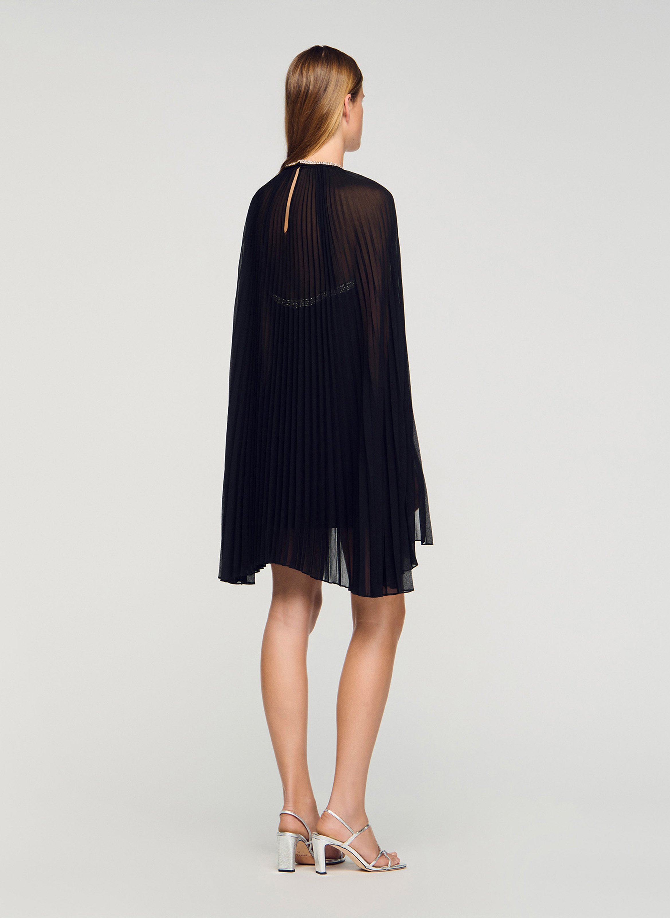 Robe courte à strass SANDRO Noir