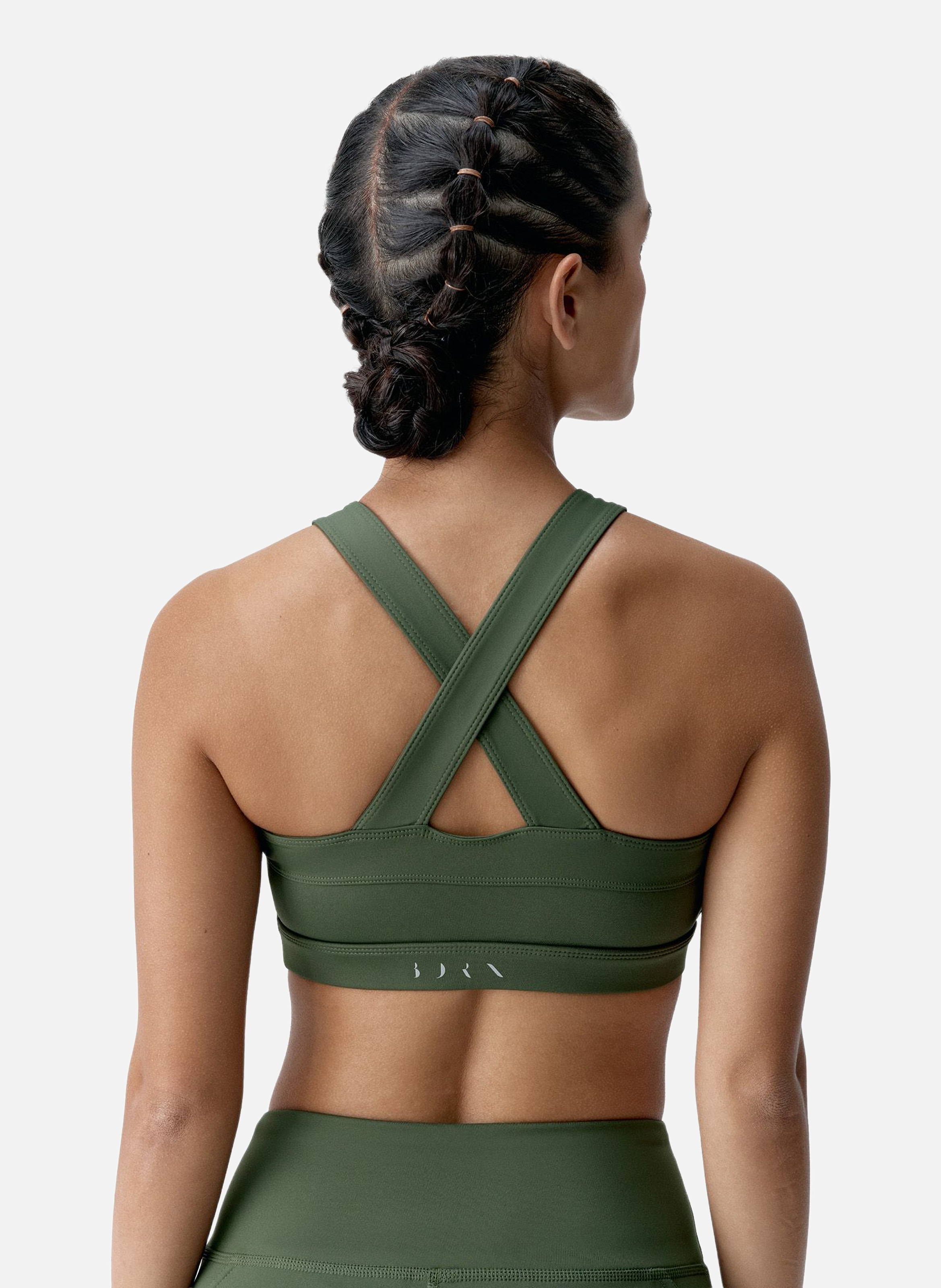 Brassière de sport performance fixation moyenne umay BORN LIVING YOGA Kaki