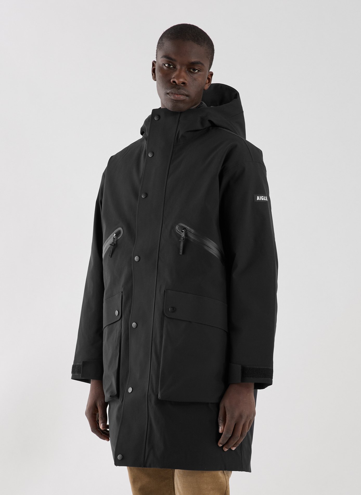Long parka with hood MTD AIGLE Black