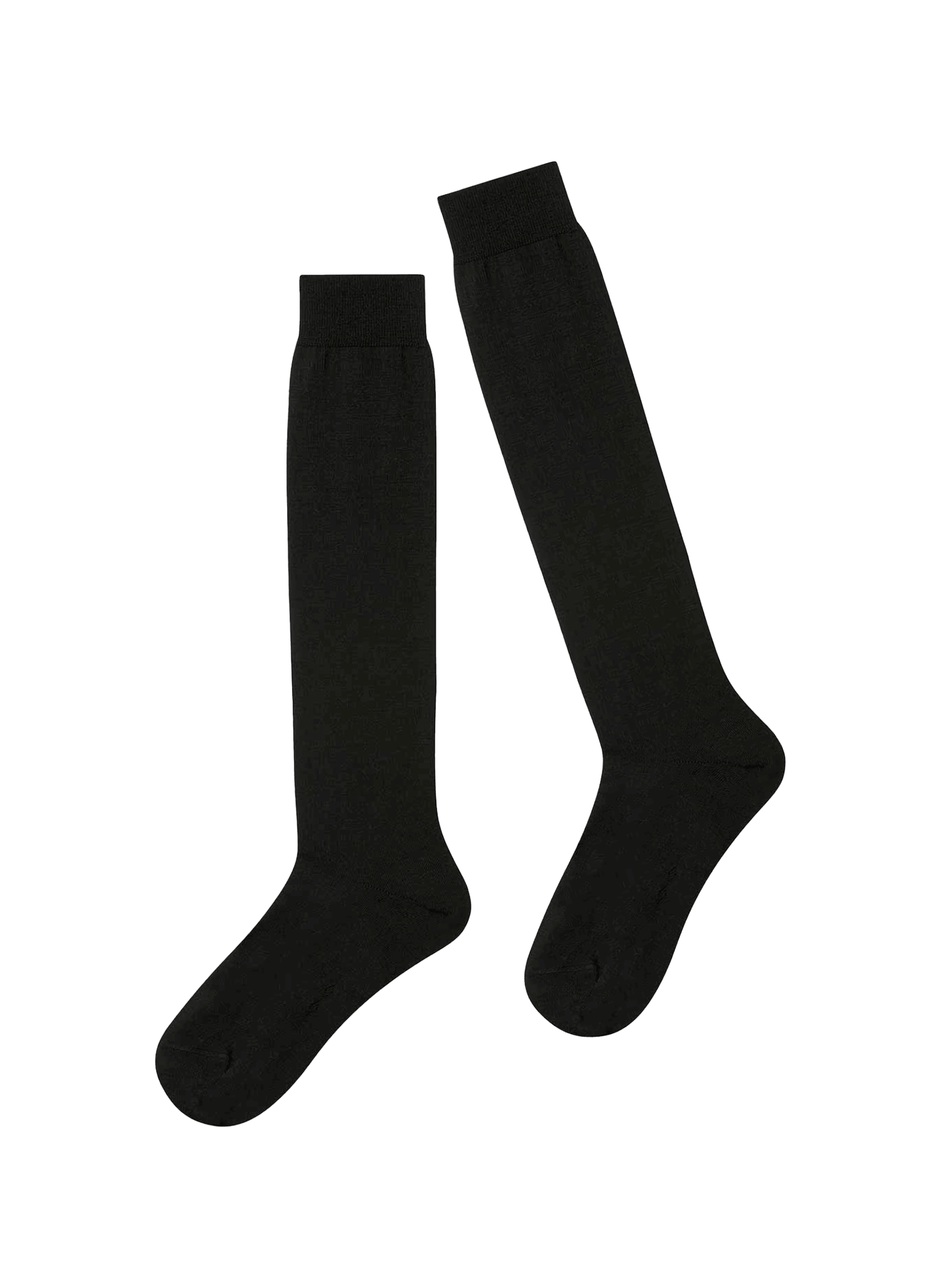 Wool-blend over the knee socks LE BOURGET Black