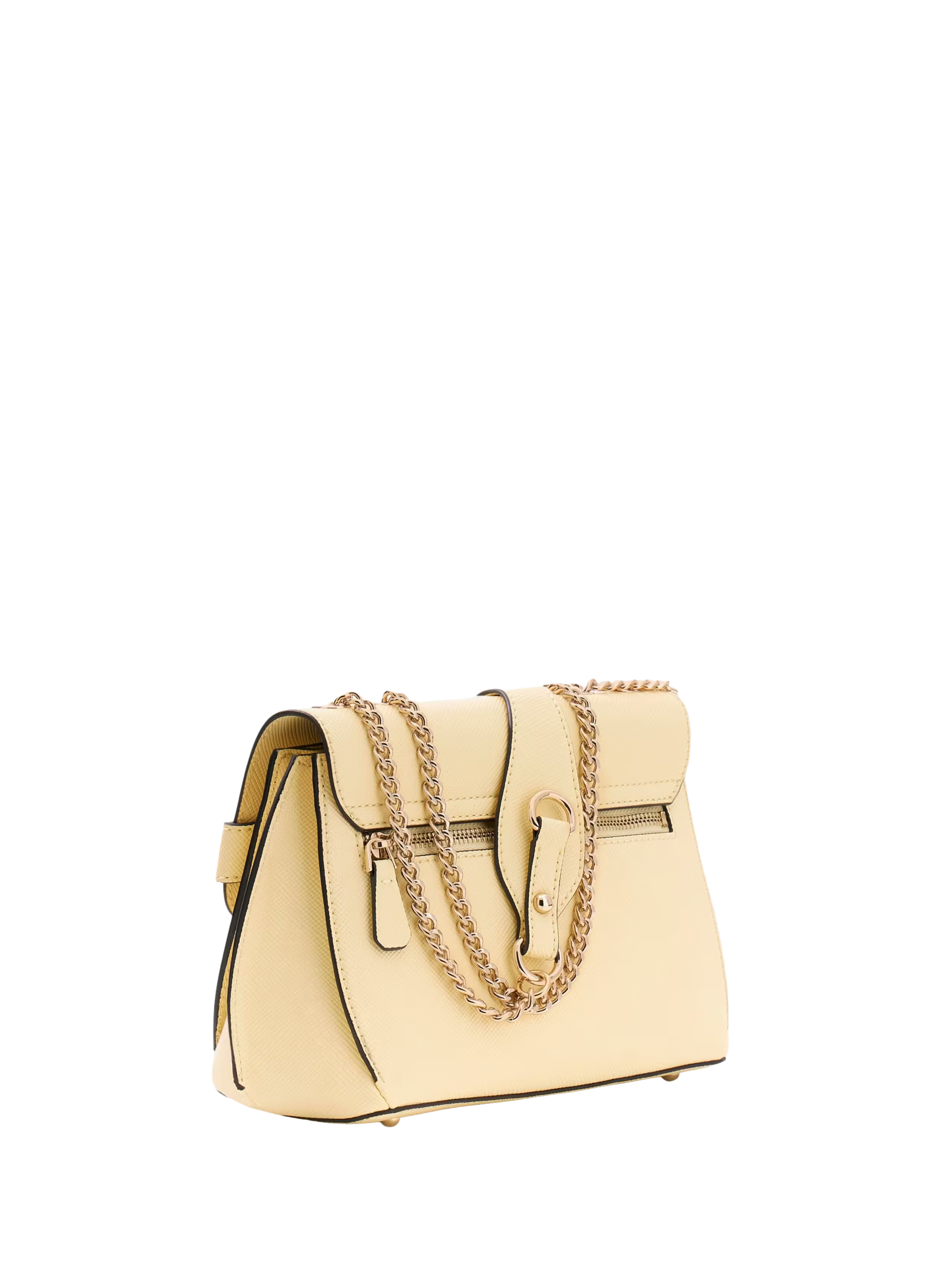 Sac à bandoulière chaîne effet cuir GUESS Jaune