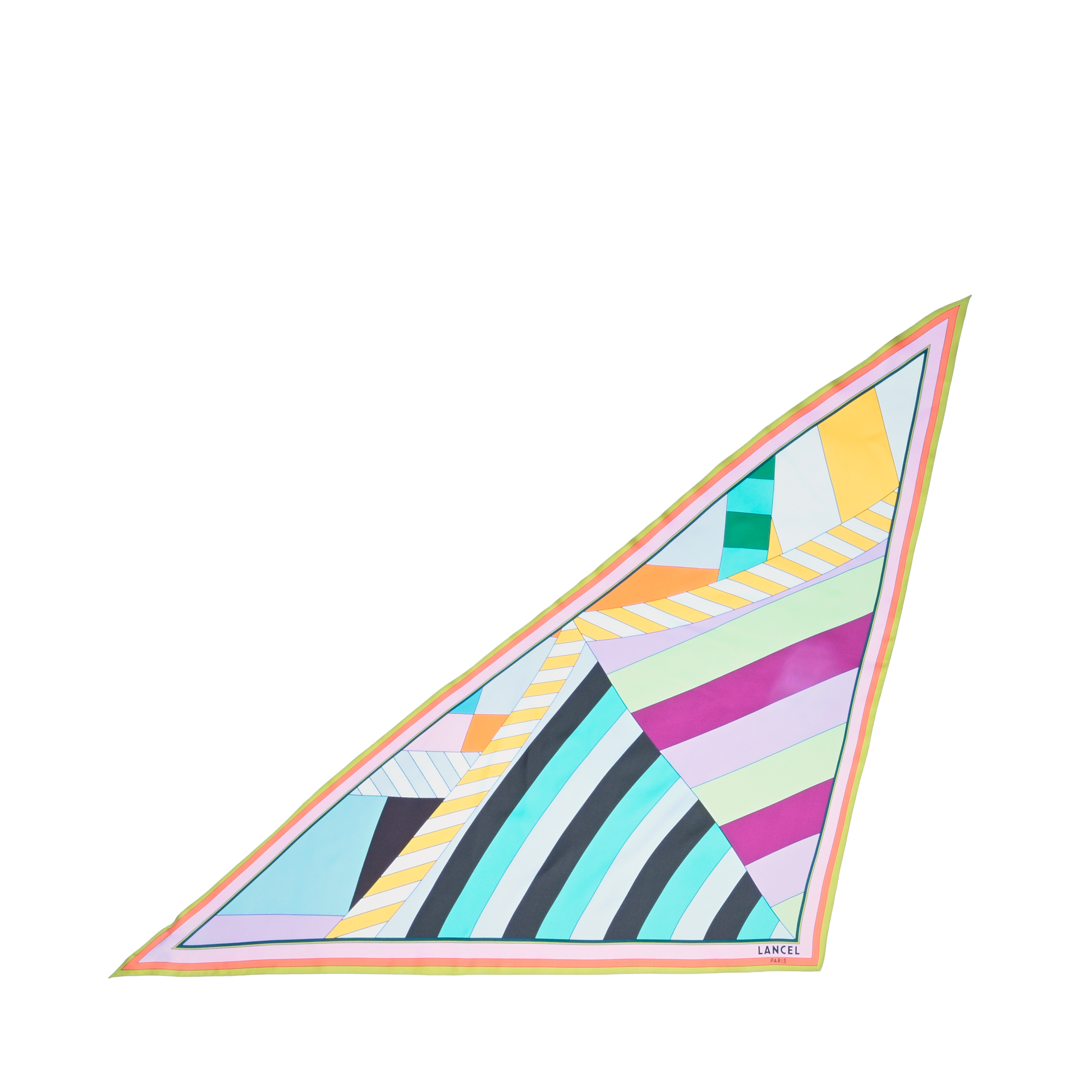Silk triangle parasol pattern by lancel  Multicolore