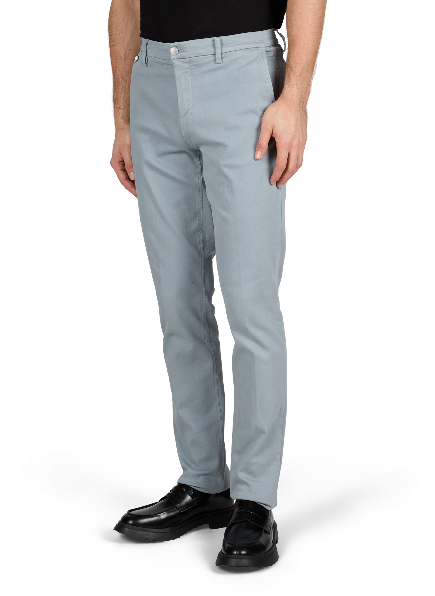 Plain slim fit jeans in blended cotton REPLAY Blue