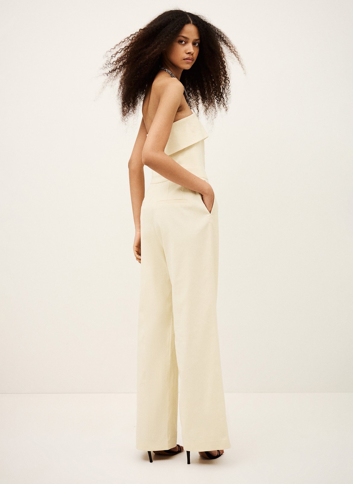 Combinaison en lin et en coton mélangés cenelia BA&SH Beige