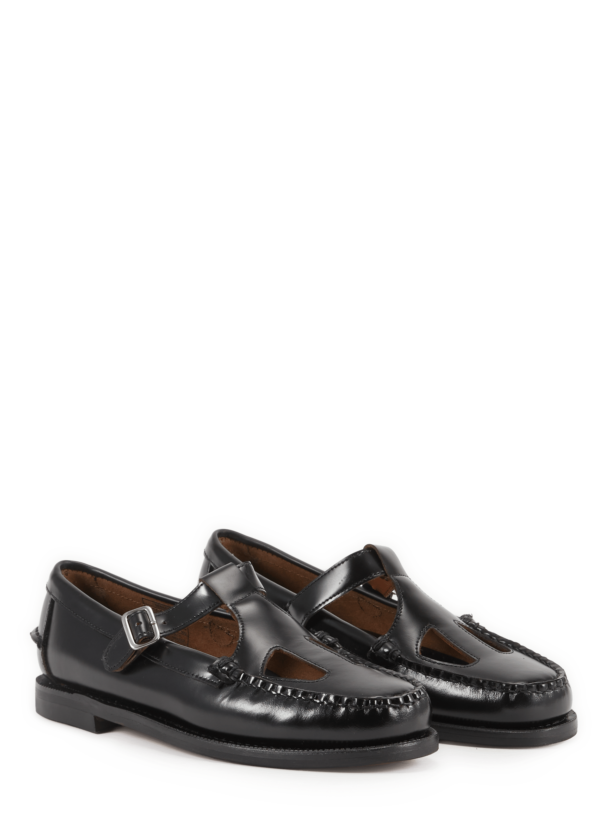 Leather Angelina Tale moccasins SEBAGO Black