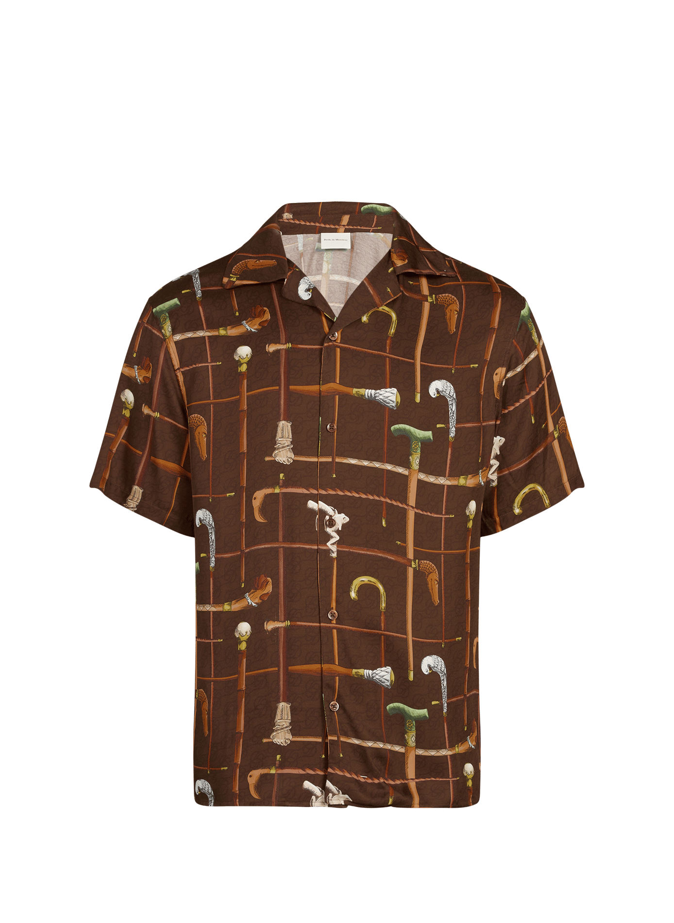 Chemise manches courtes Cannes imprimée  DROLE DE MONSIEUR Marron