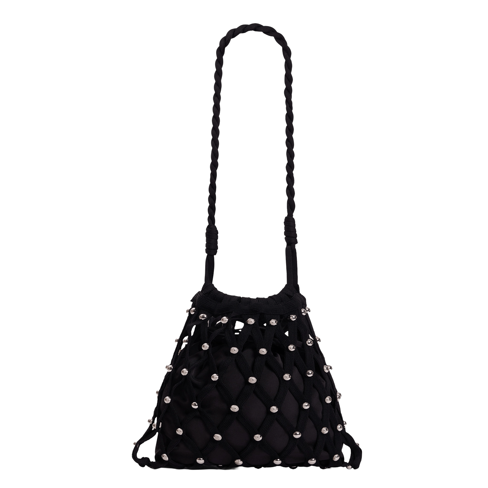 Sac porté épaule en maille SANDRO Noir