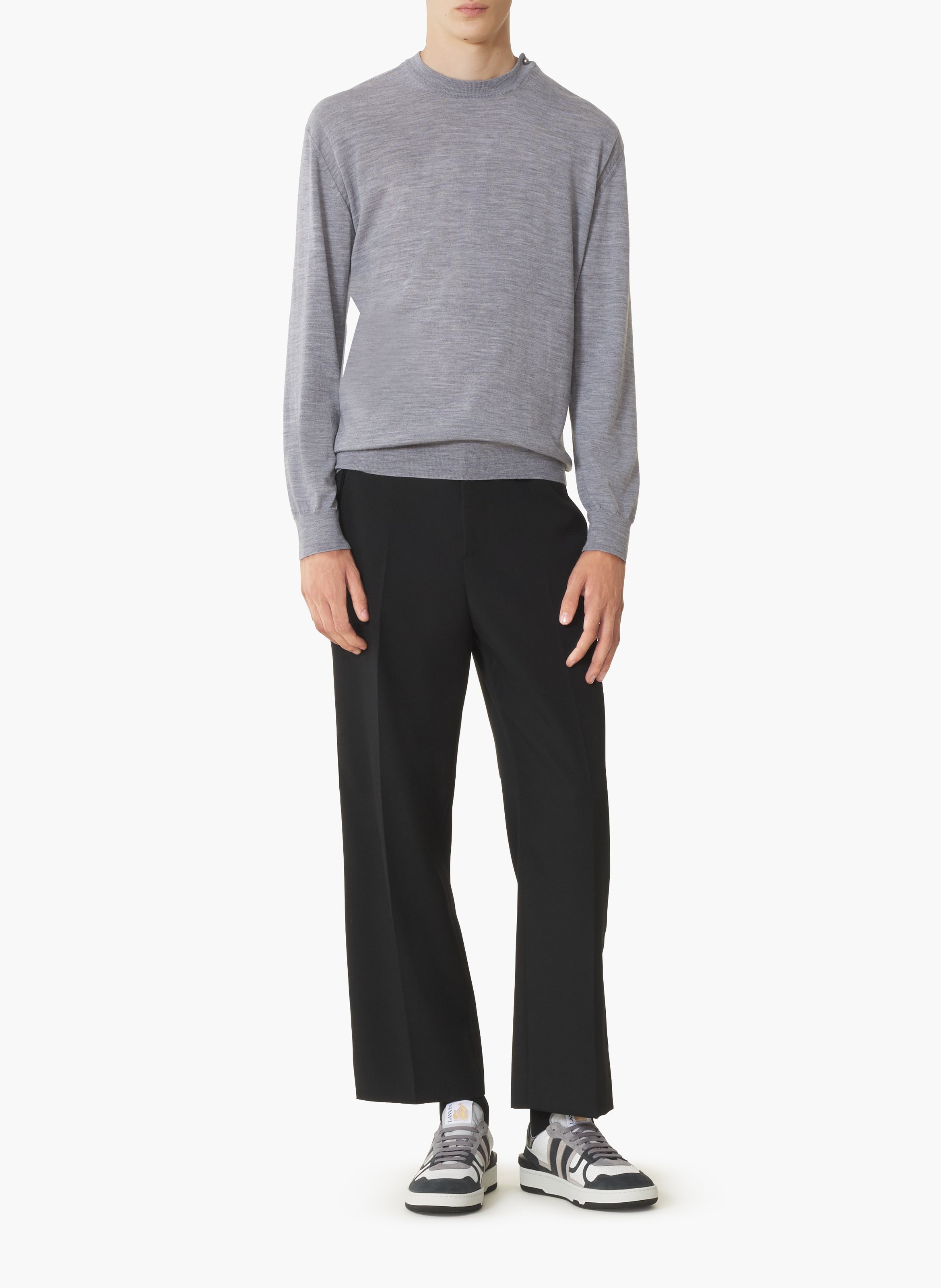 Pull en laine mérinos LANVIN Gris