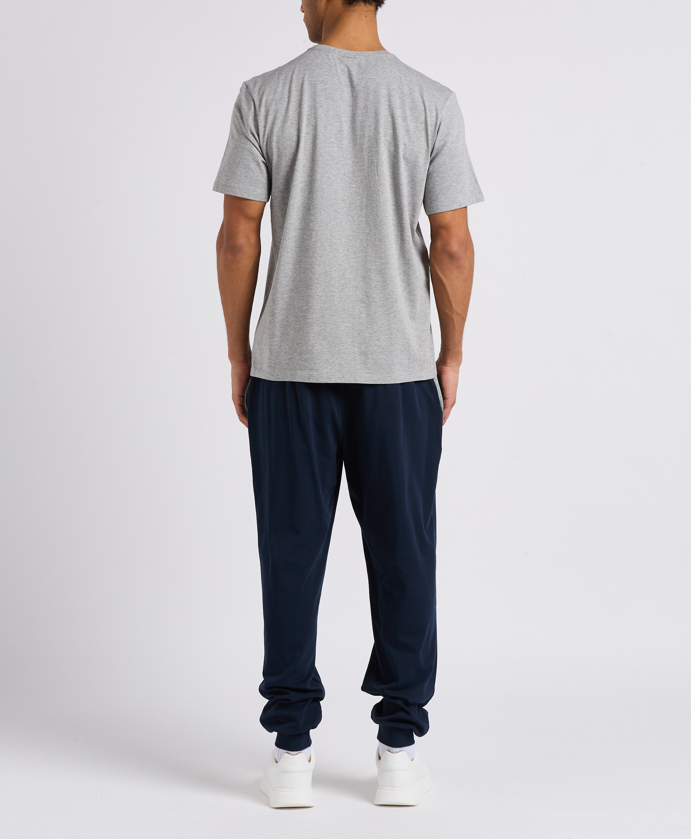 Jogging droit en coton BOSS Bleu