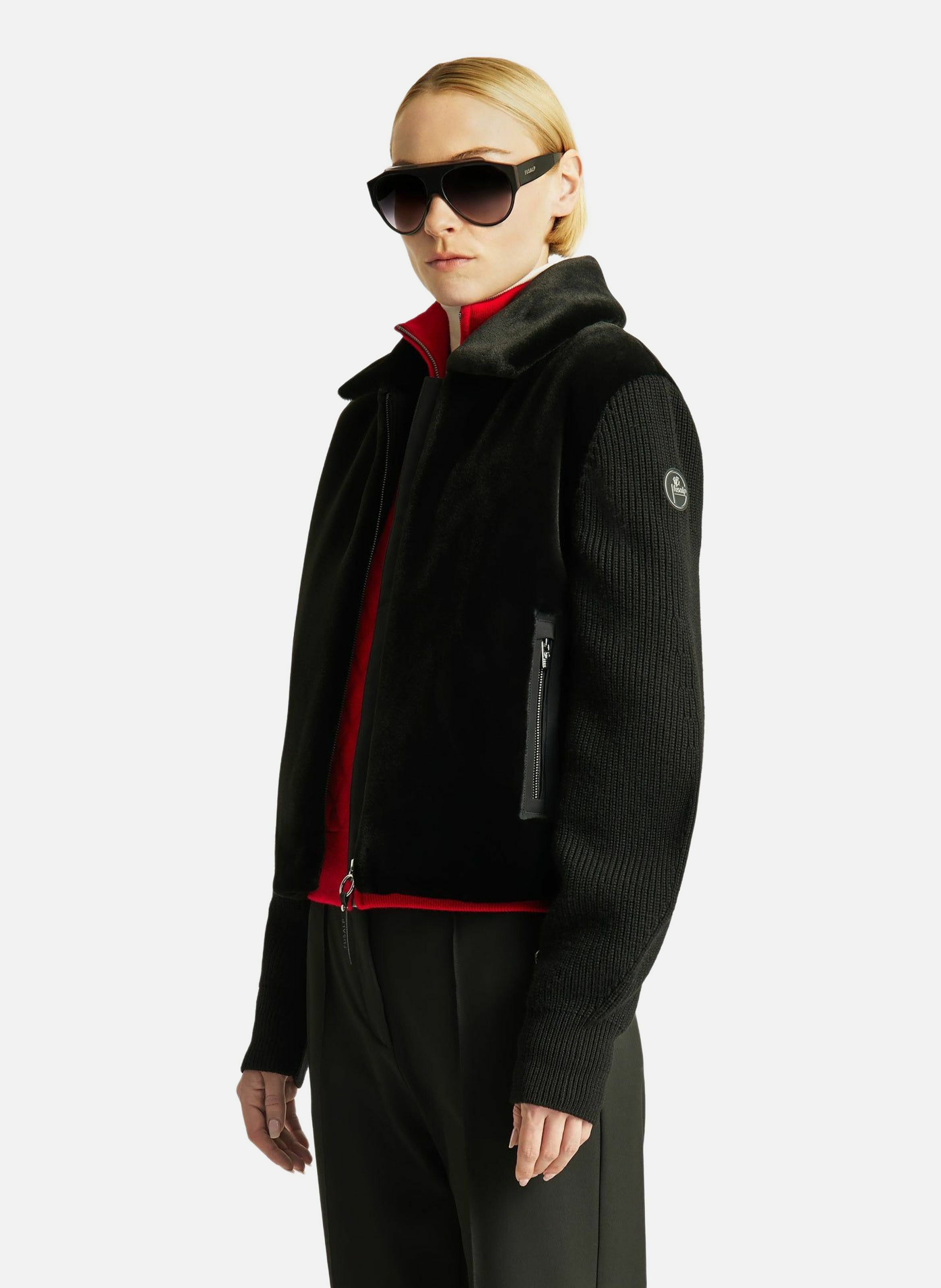 Veste paige col chemise coupe regular FUSALP Noir