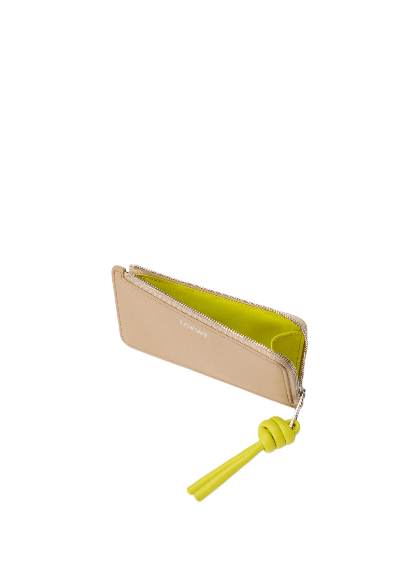 Card holder and coin purse Knot in shiny nappa calf leather. LOEWE Beige