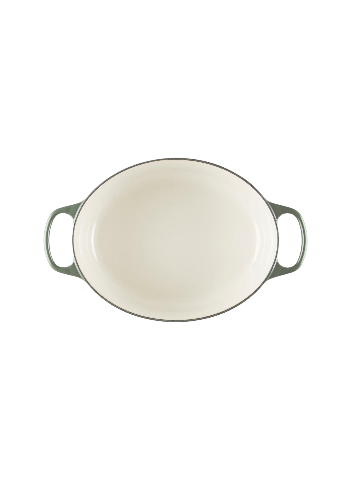 Ovale gusseiserner Schmortopf mit Emaillebeschichtung LE CREUSET Grun