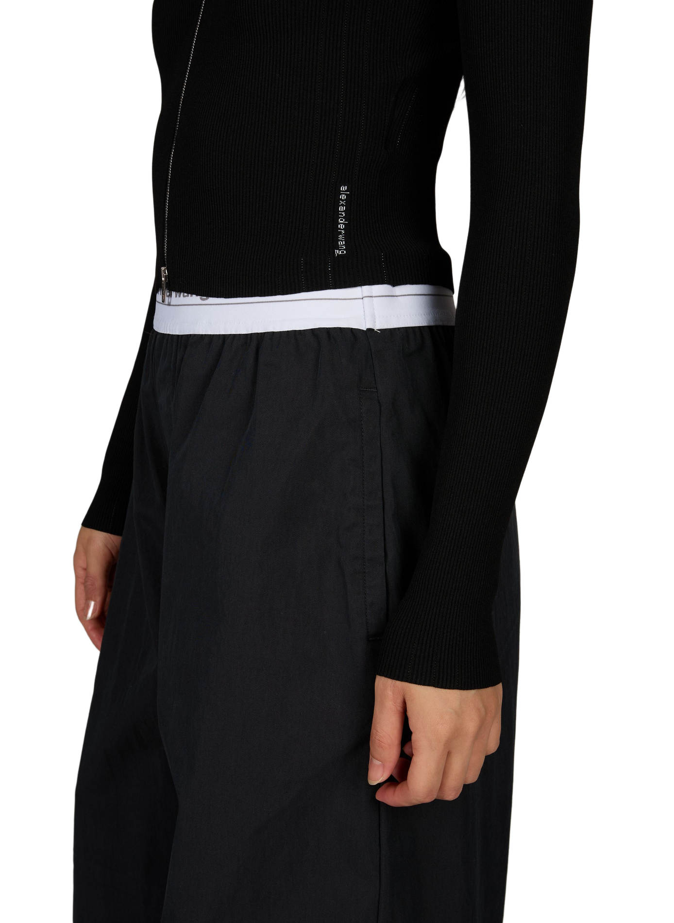 Rechte vest met V-hals ALEXANDER WANG Zwart