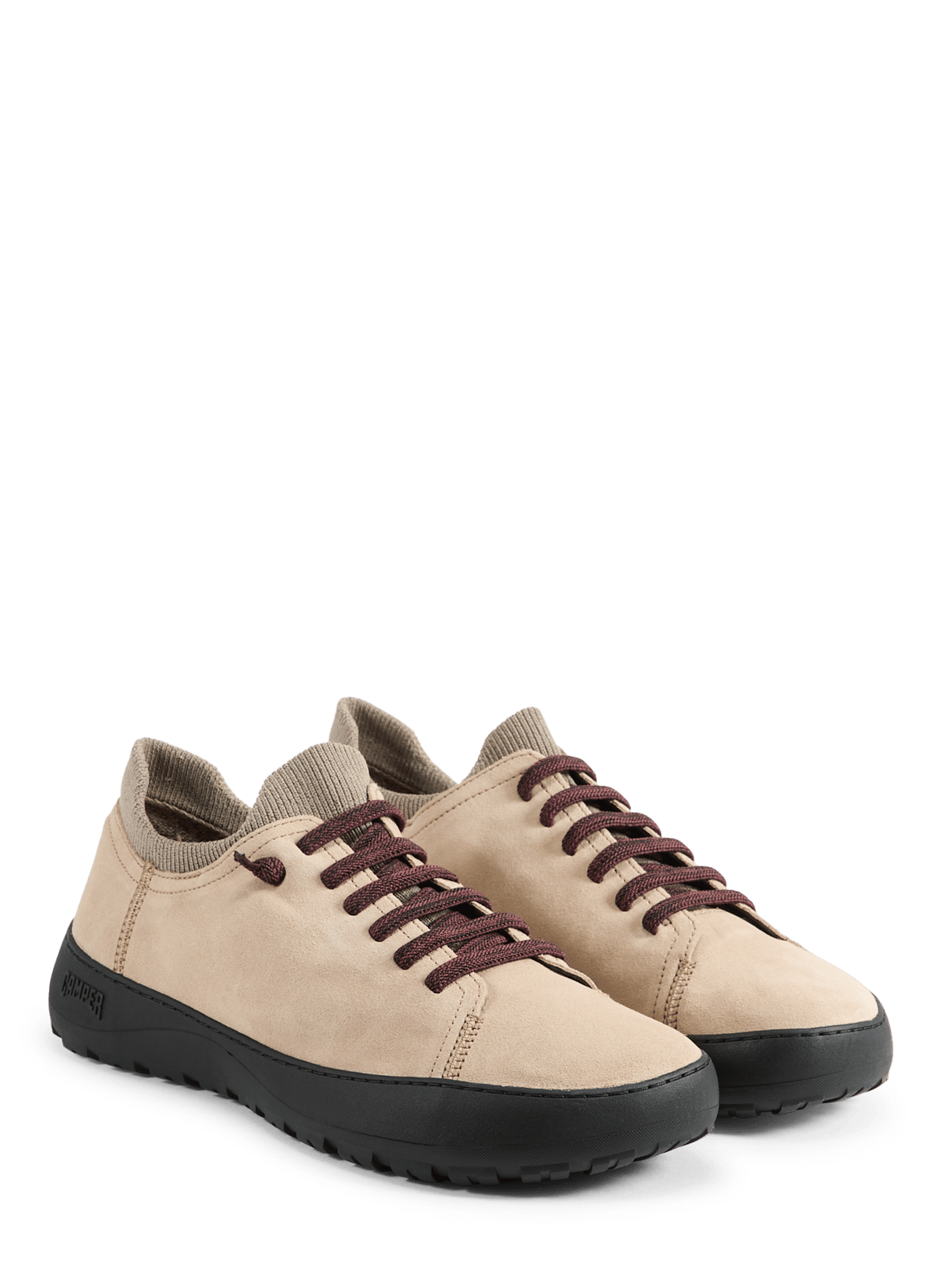 Niedrige Sneaker Peu Serra aus gemischtem Leder CAMPER Beige