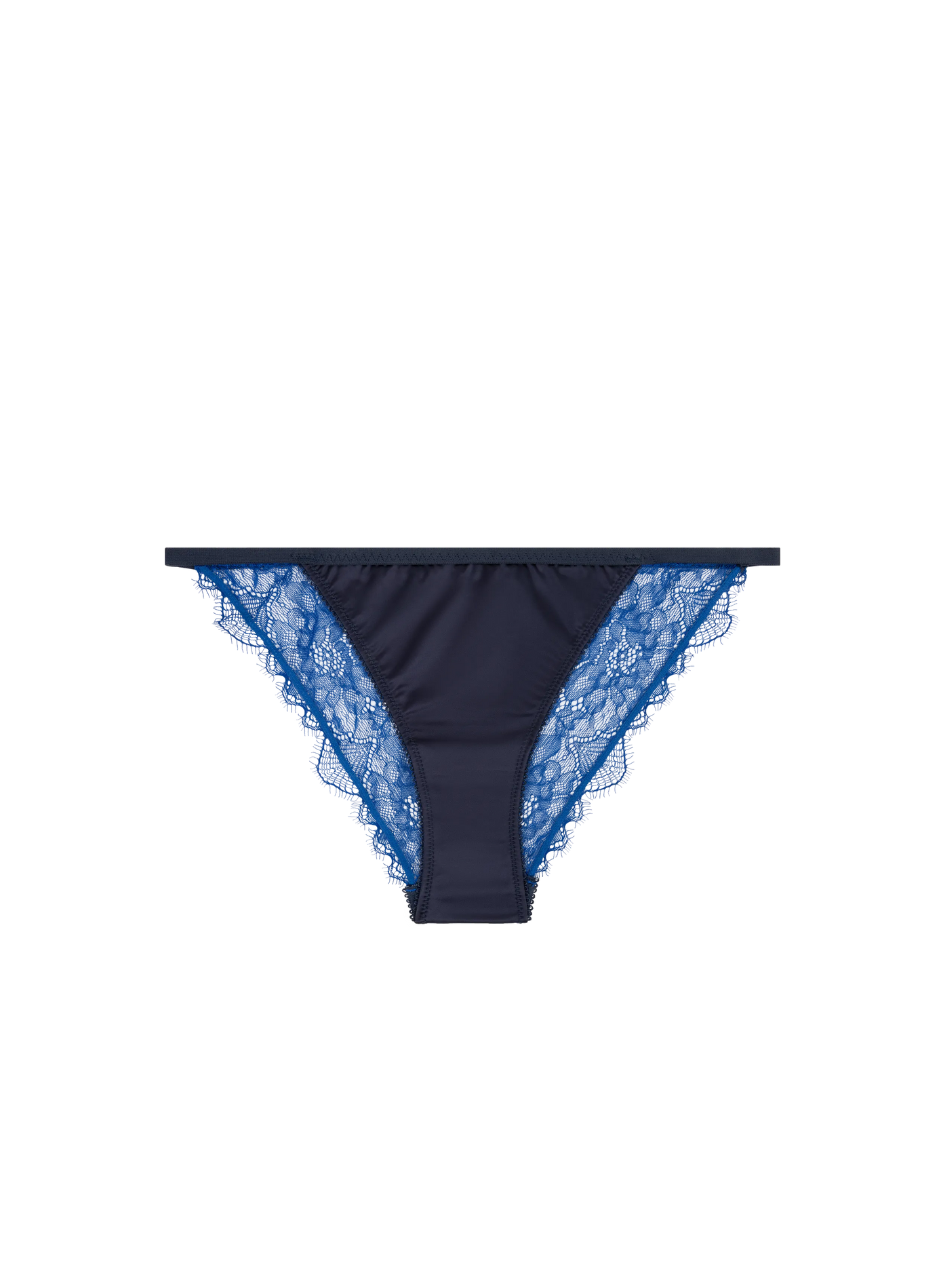 High-waisted culottes with lace. LOVE STORIES Blue