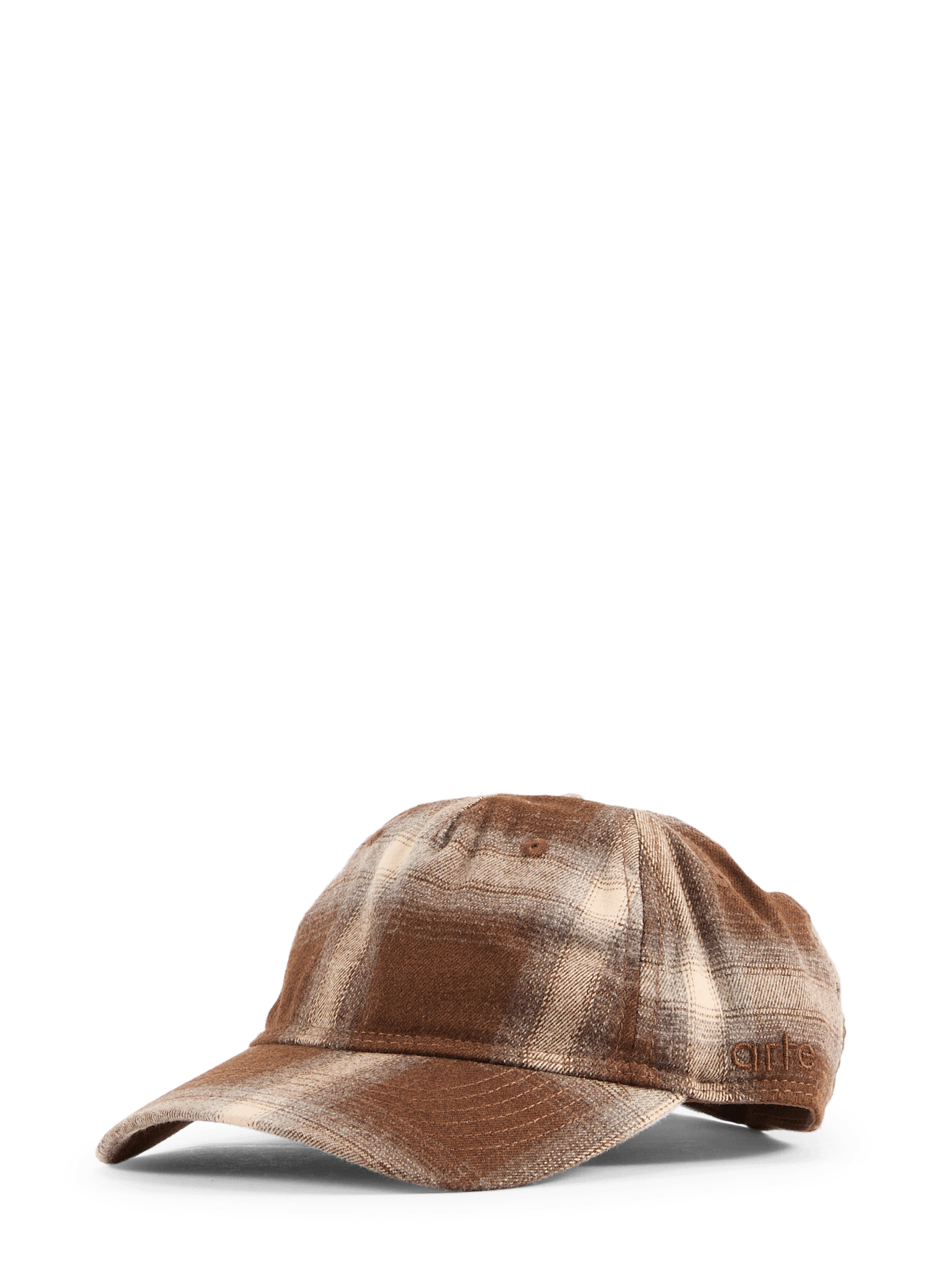 Checkered Cap with Embroidered Logo ARTE ANTWERP Brown