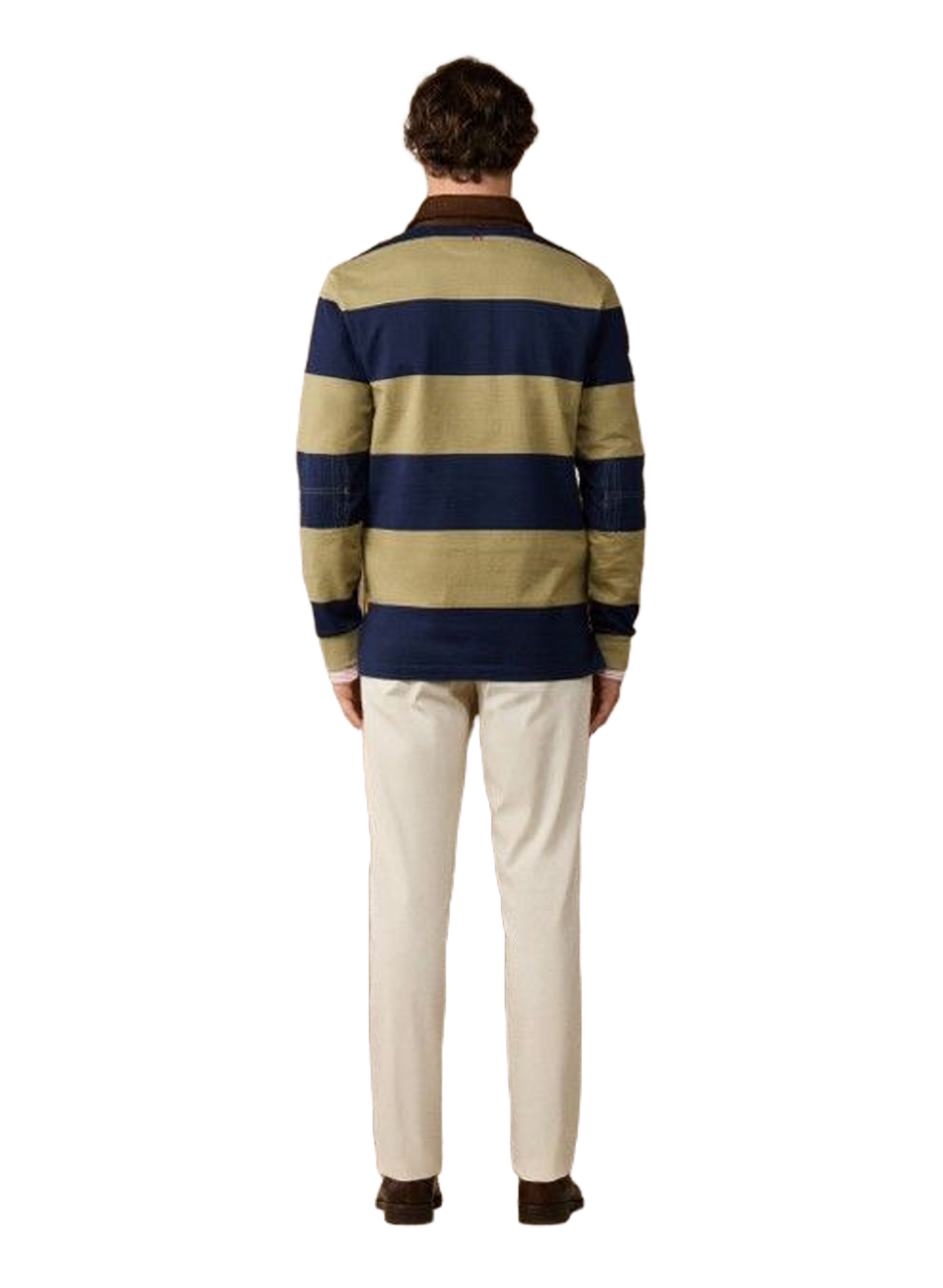 Long-sleeved cotton polo shirt HACKETT Blue