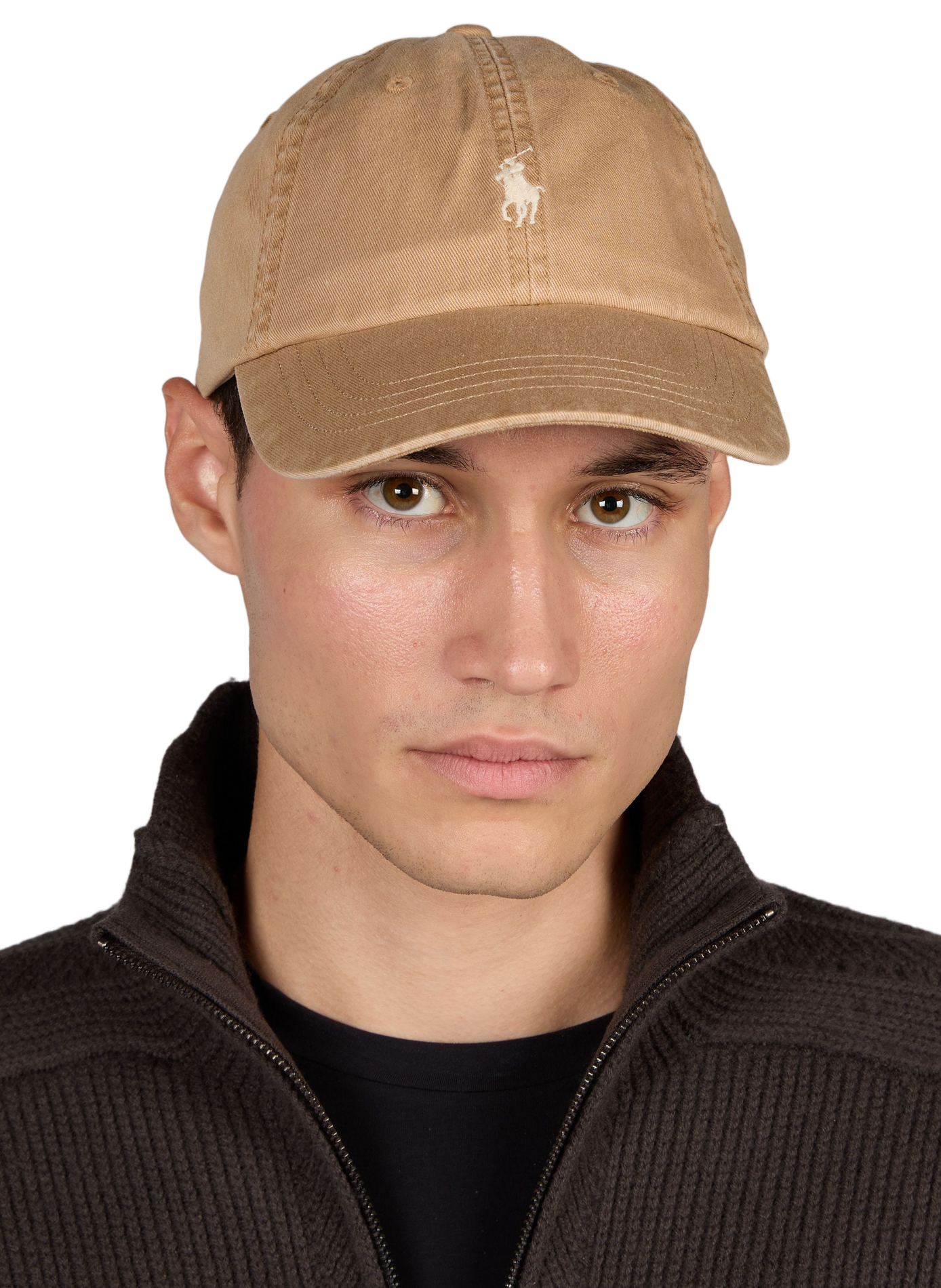 Cappellino con logo in cotone POLO RALPH LAUREN Beige