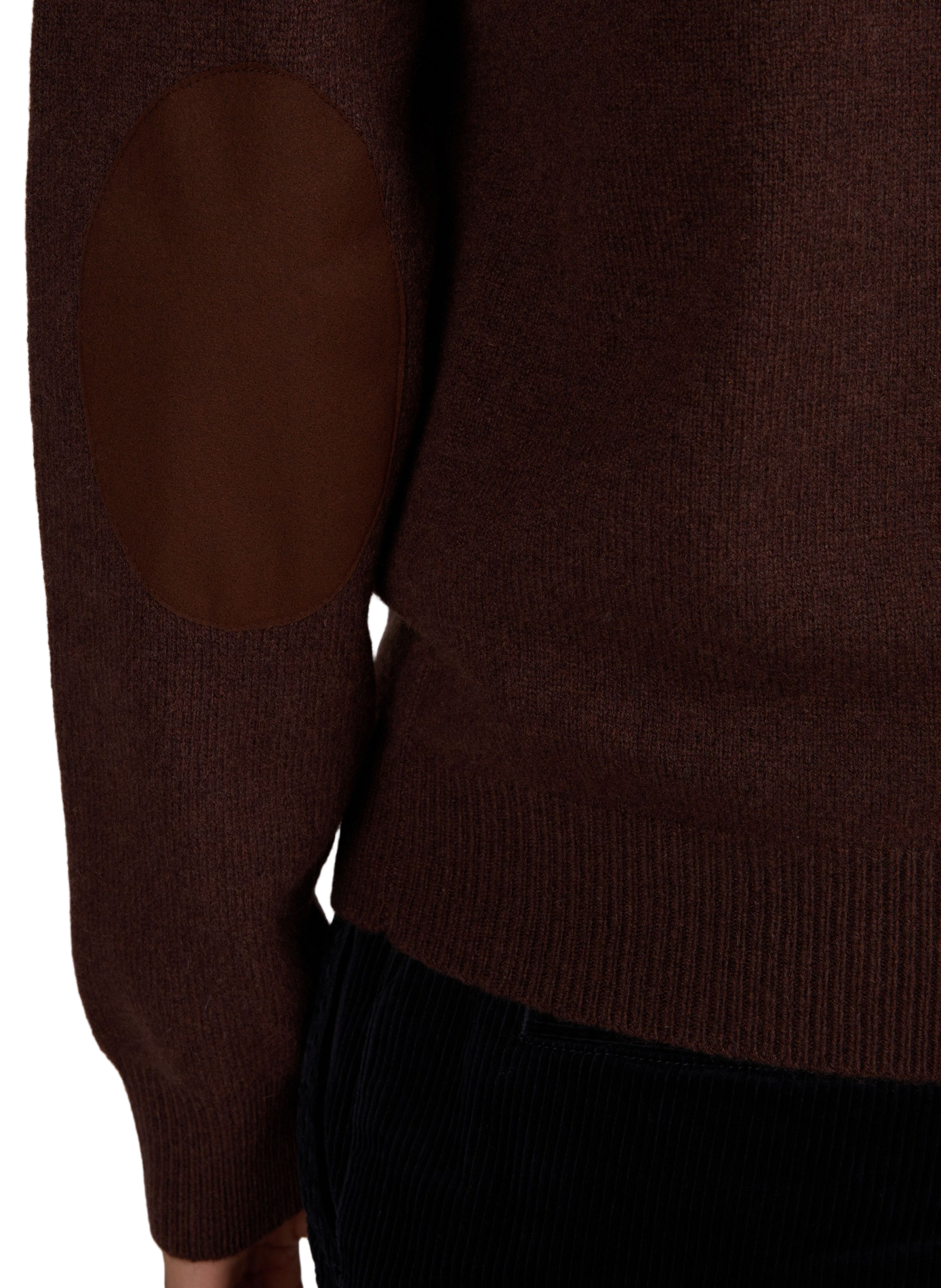 Gilet zippé col montant en laine HACKETT Marron