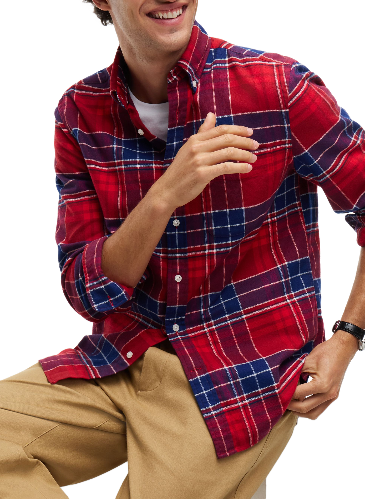 Chemise droite à carreaux TOMMY HILFIGER Red