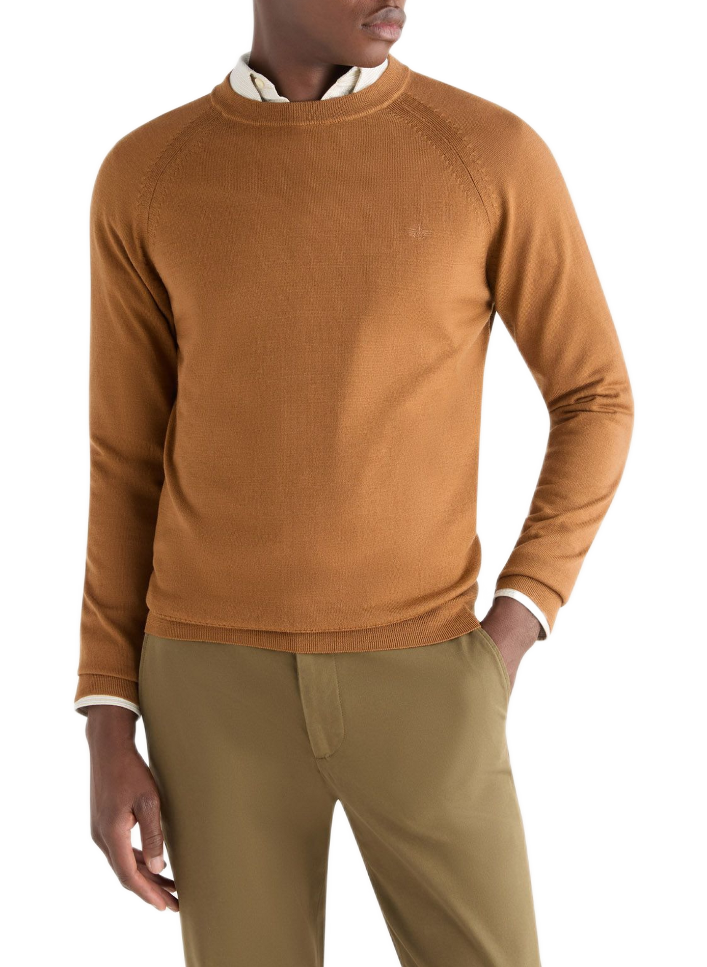 Jersey de algodón orgánico cuello redondo DOCKERS Marrón