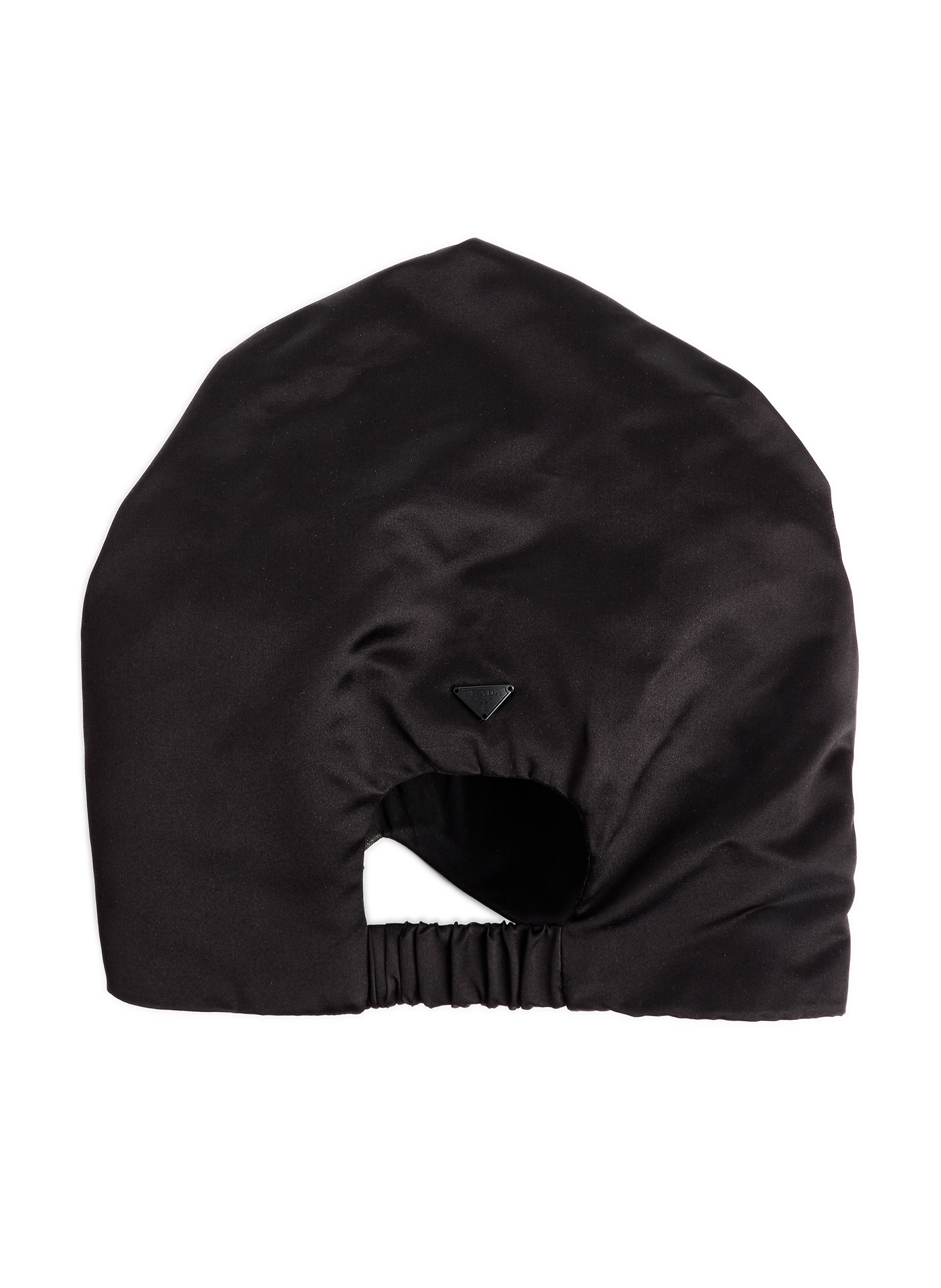 Silk turban hat PRADA Black