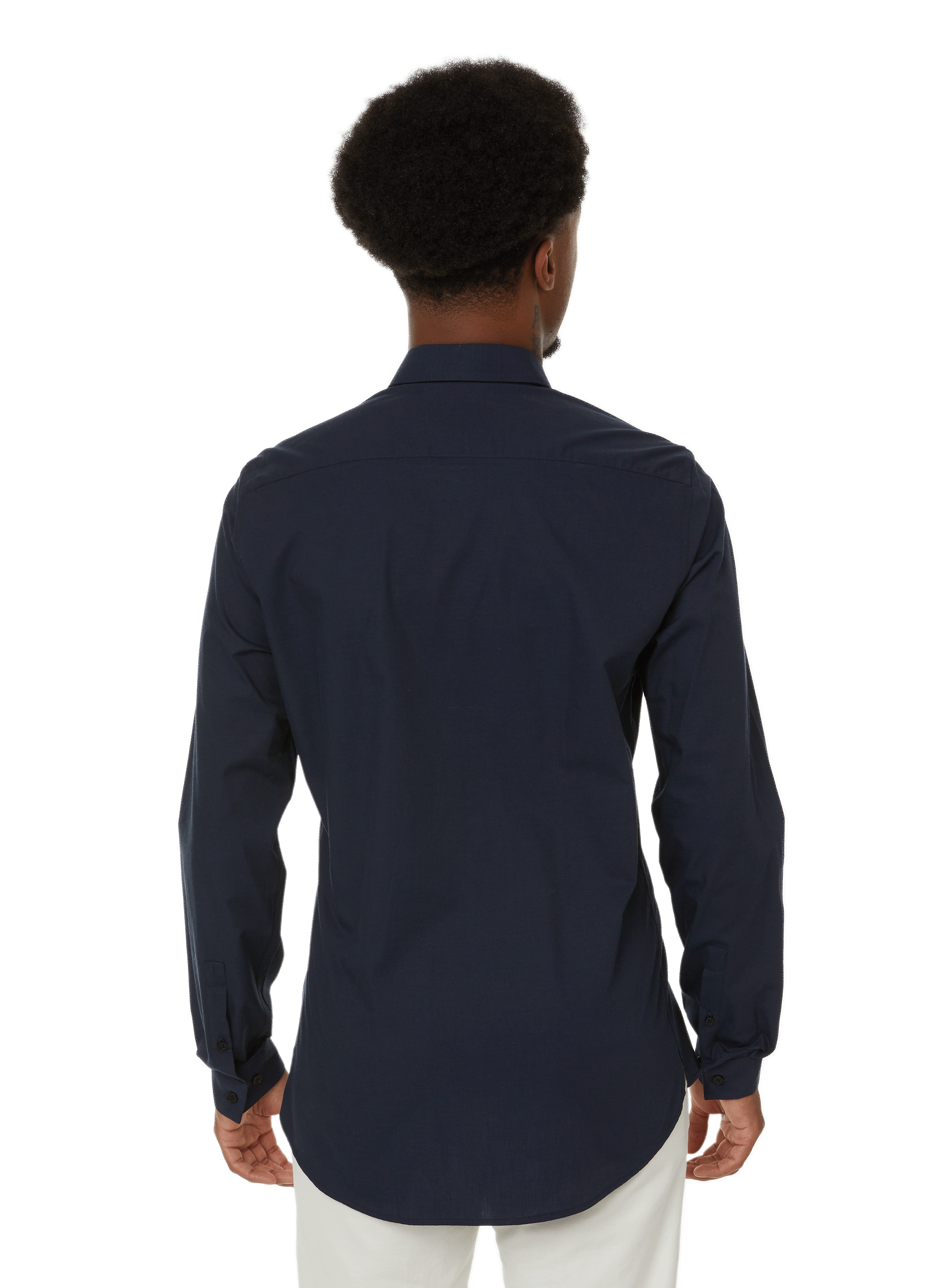 Plain cotton shirt AU PRINTEMPS PARIS Blue