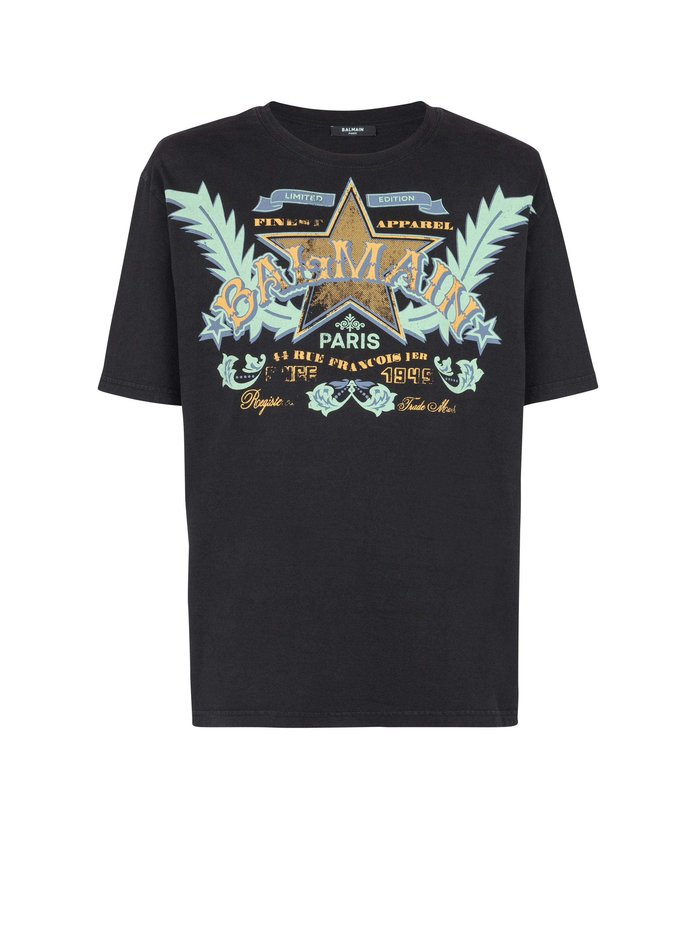 T-shirt Balmain Paris Noir Homme - Taille L - Occasion Très Bon état - 100% Coton