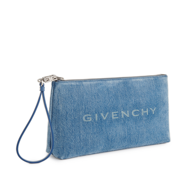 Givenchy Denim Clutch Bag In Brown