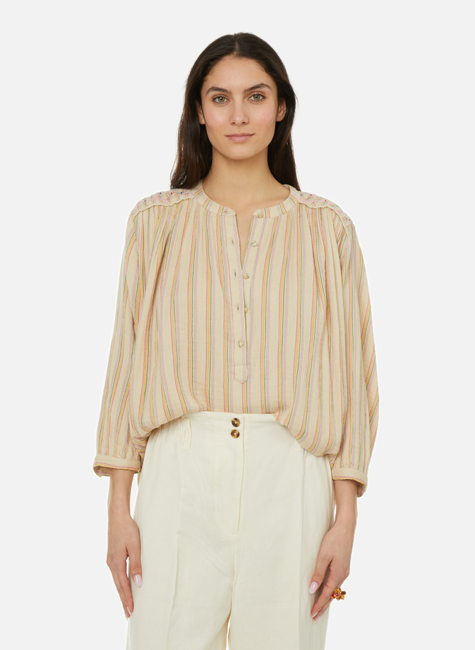 LOUISE MISHA striped cotton blouse