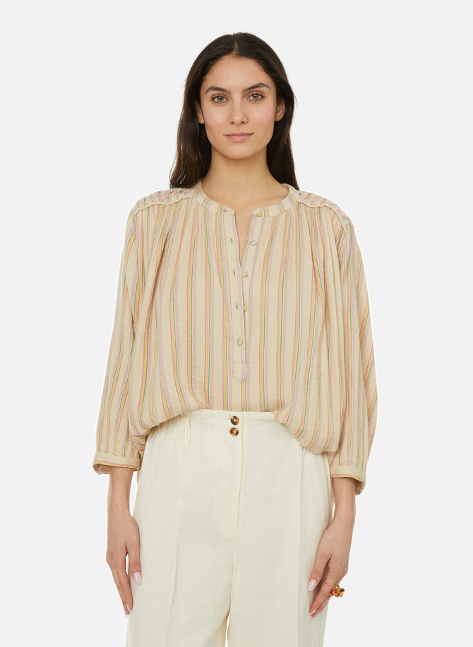 LOUISE MISHA striped cotton blouse
