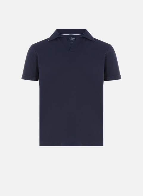 Plain cotton Polo shirt BlueHACKETT 