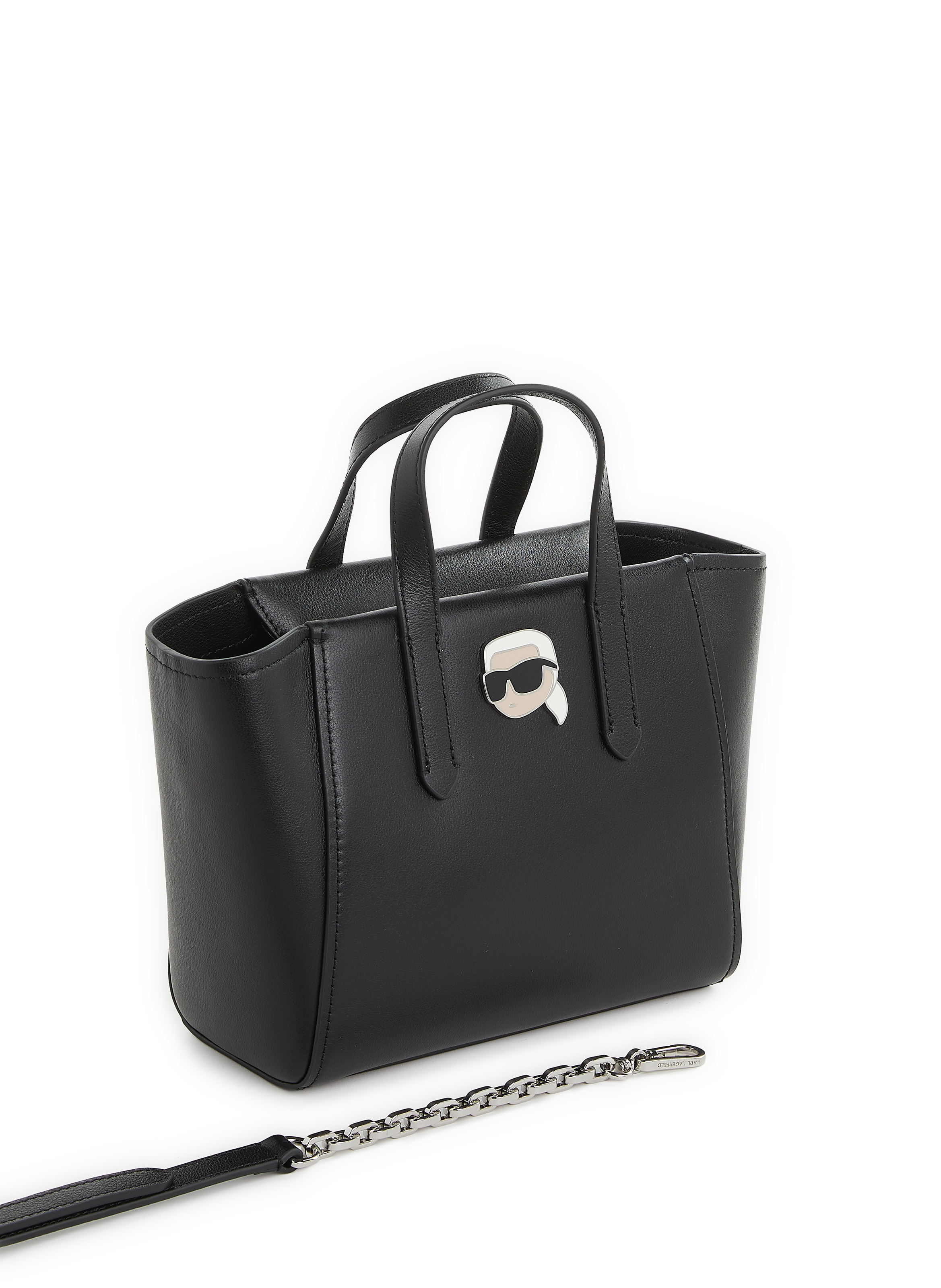 Sac à main en cuir  KARL LAGERFELD Noir