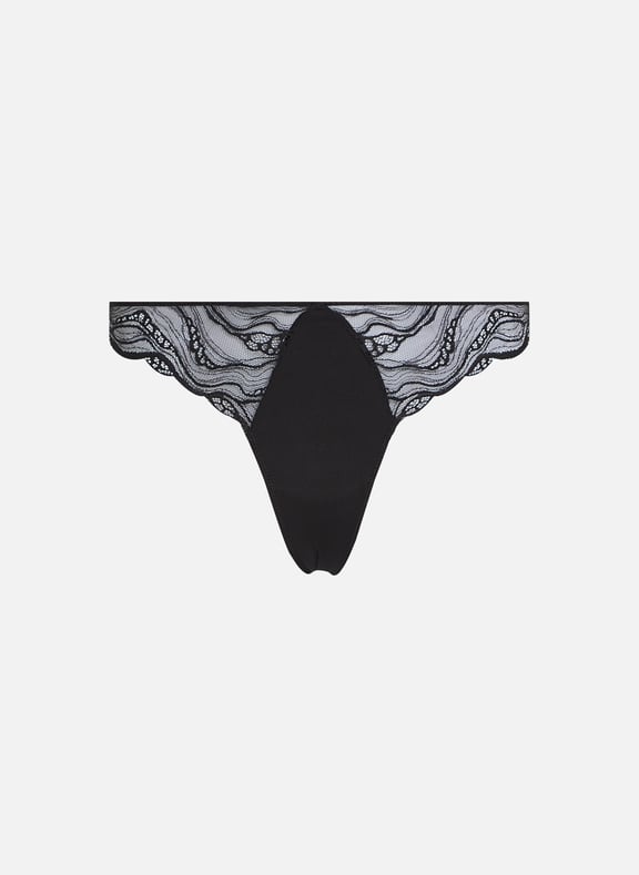 Lace thong Black by CALVIN KLEIN CALVIN KLEIN Lace thong Black