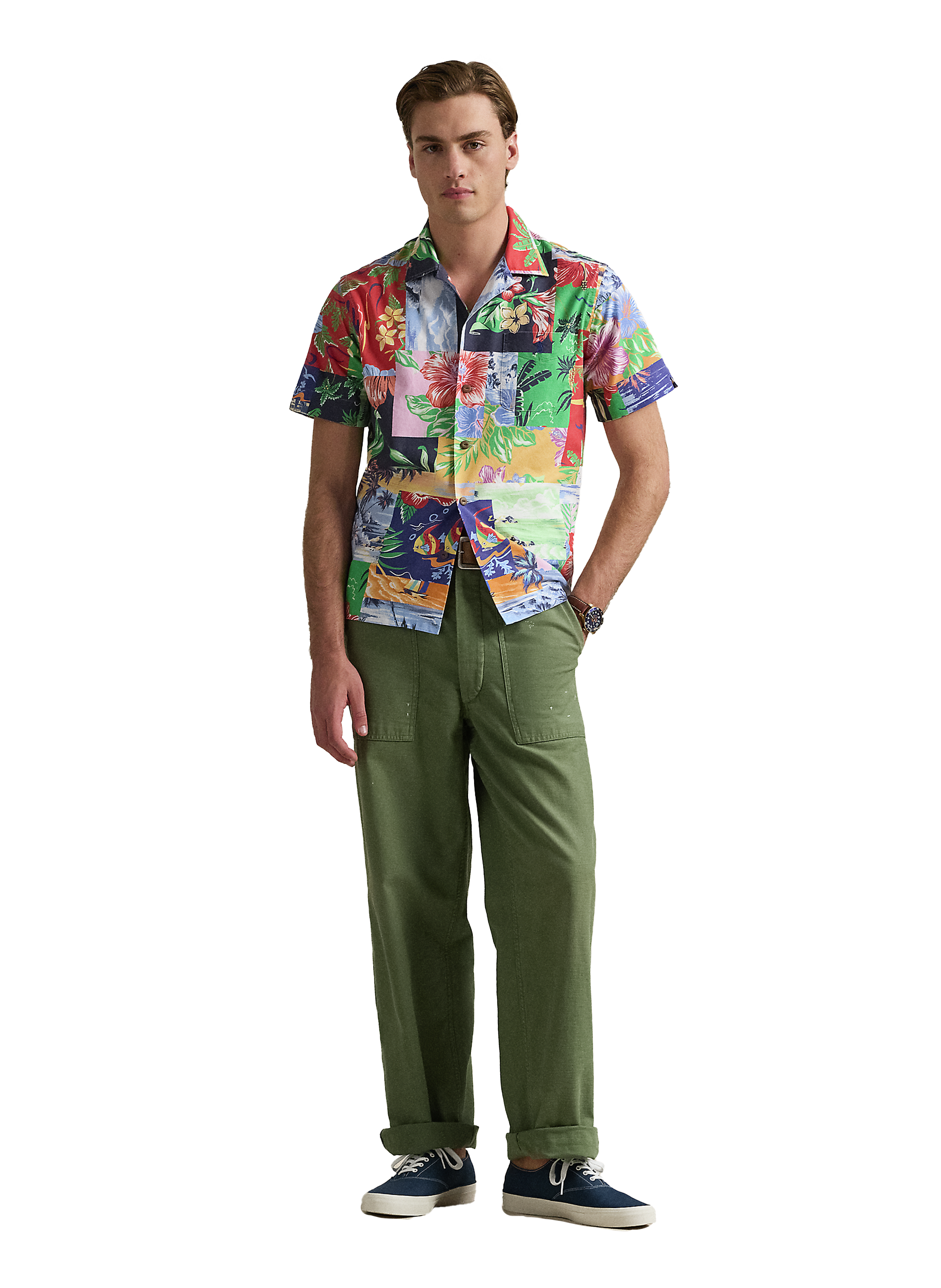 Chemise à imprimé en coton POLO RALPH LAUREN Multicolore