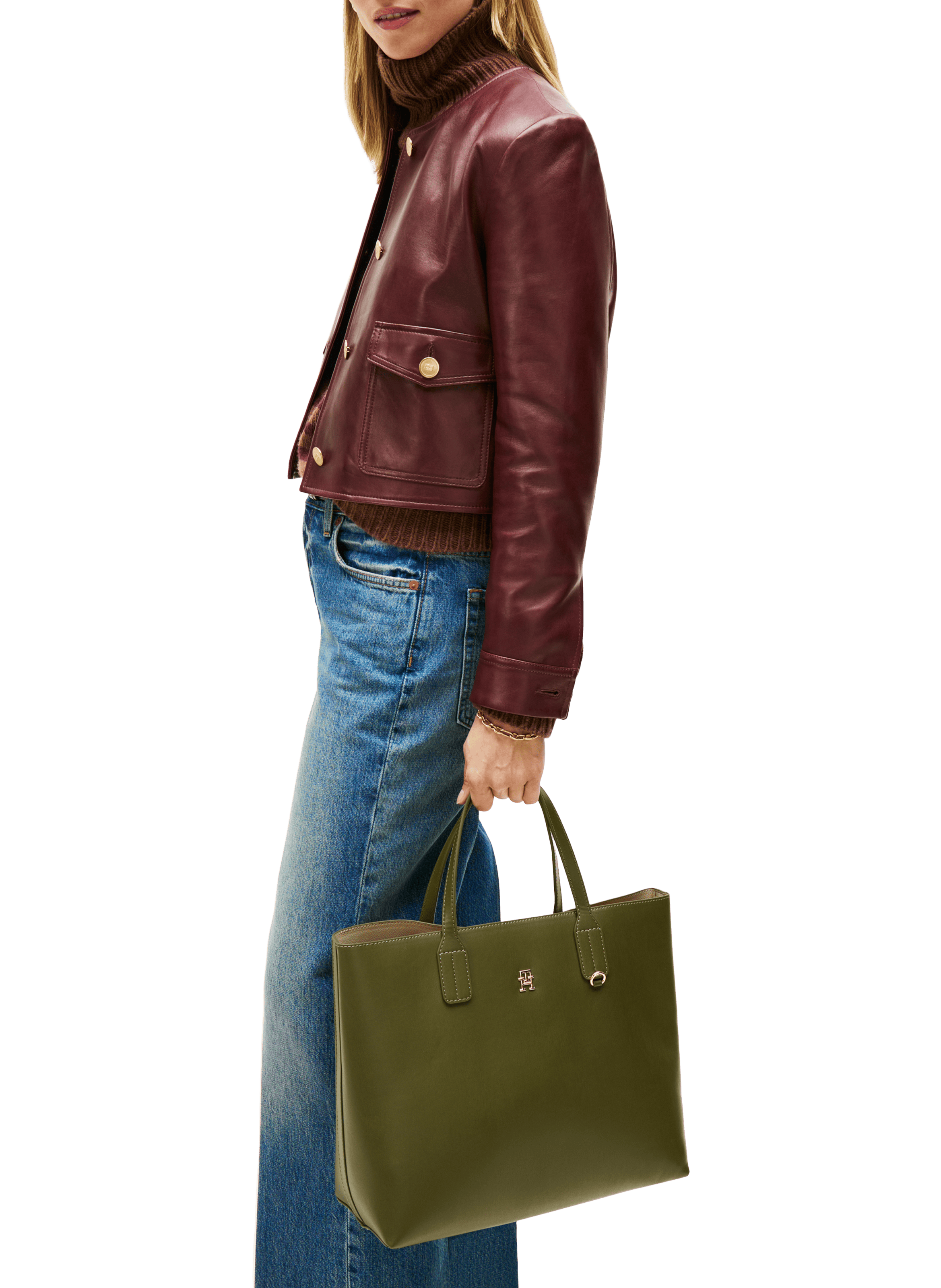 Sac cabas Icon Satchel TOMMY HILFIGER Vert