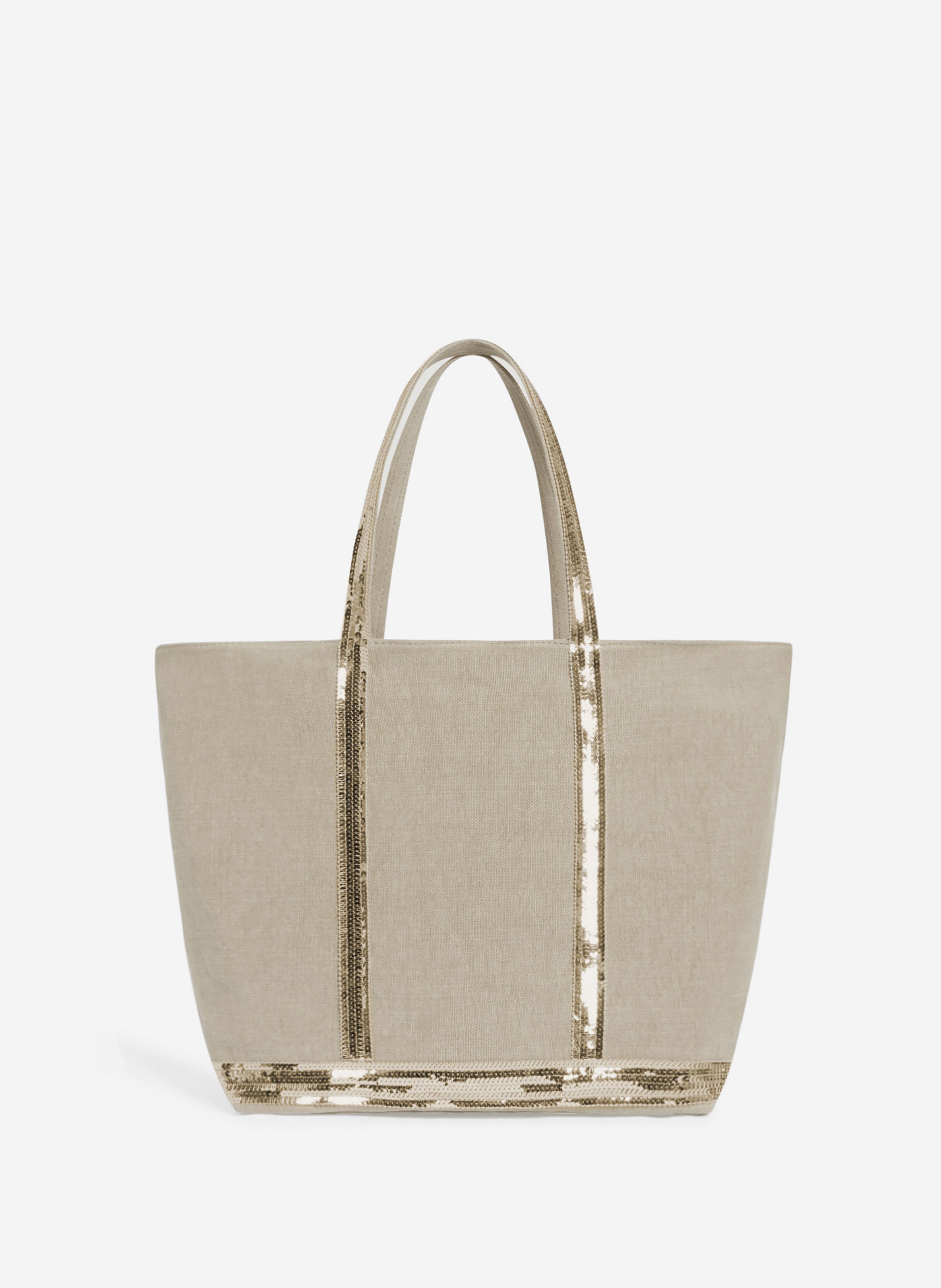 Cabas l zippé en lin VANESSA BRUNO Beige