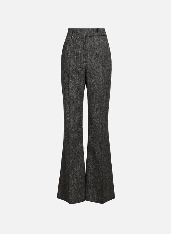Boot-cut wool woven trousers Black by COURRÈGES COURRÈGES Boot-cut wool woven trousers Black