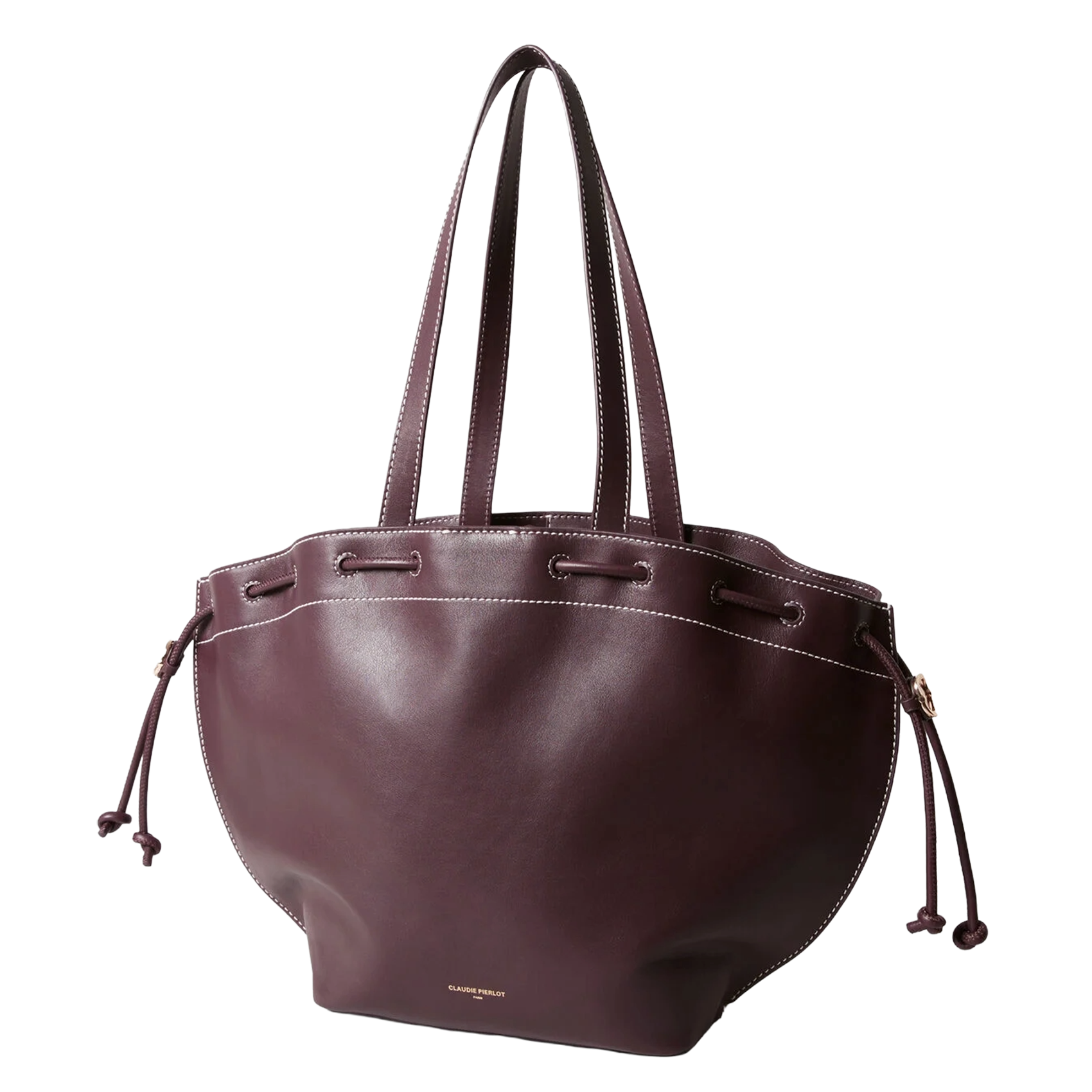 Cabas en cuir lisse CLAUDIE PIERLOT Rouge