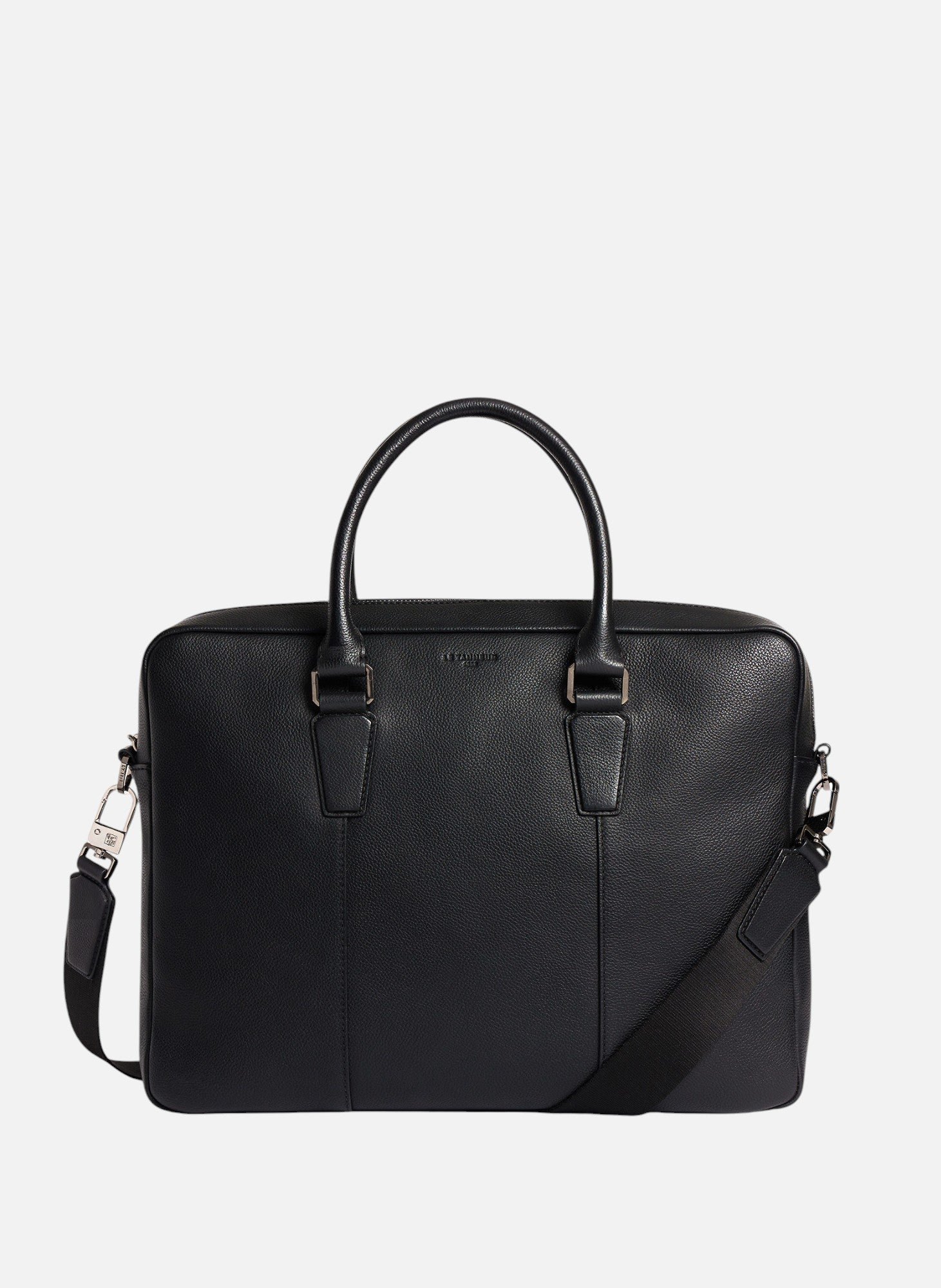 Porte documents 15" marceau en cuir grainé moyen modèle LE TANNEUR Noir