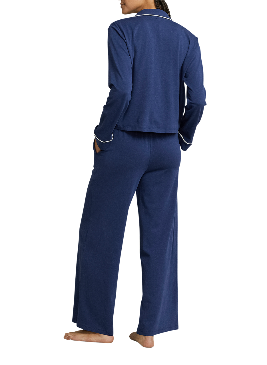 Ensemble de pyjama uni en coton mélangé POLO RALPH LAUREN Bleu