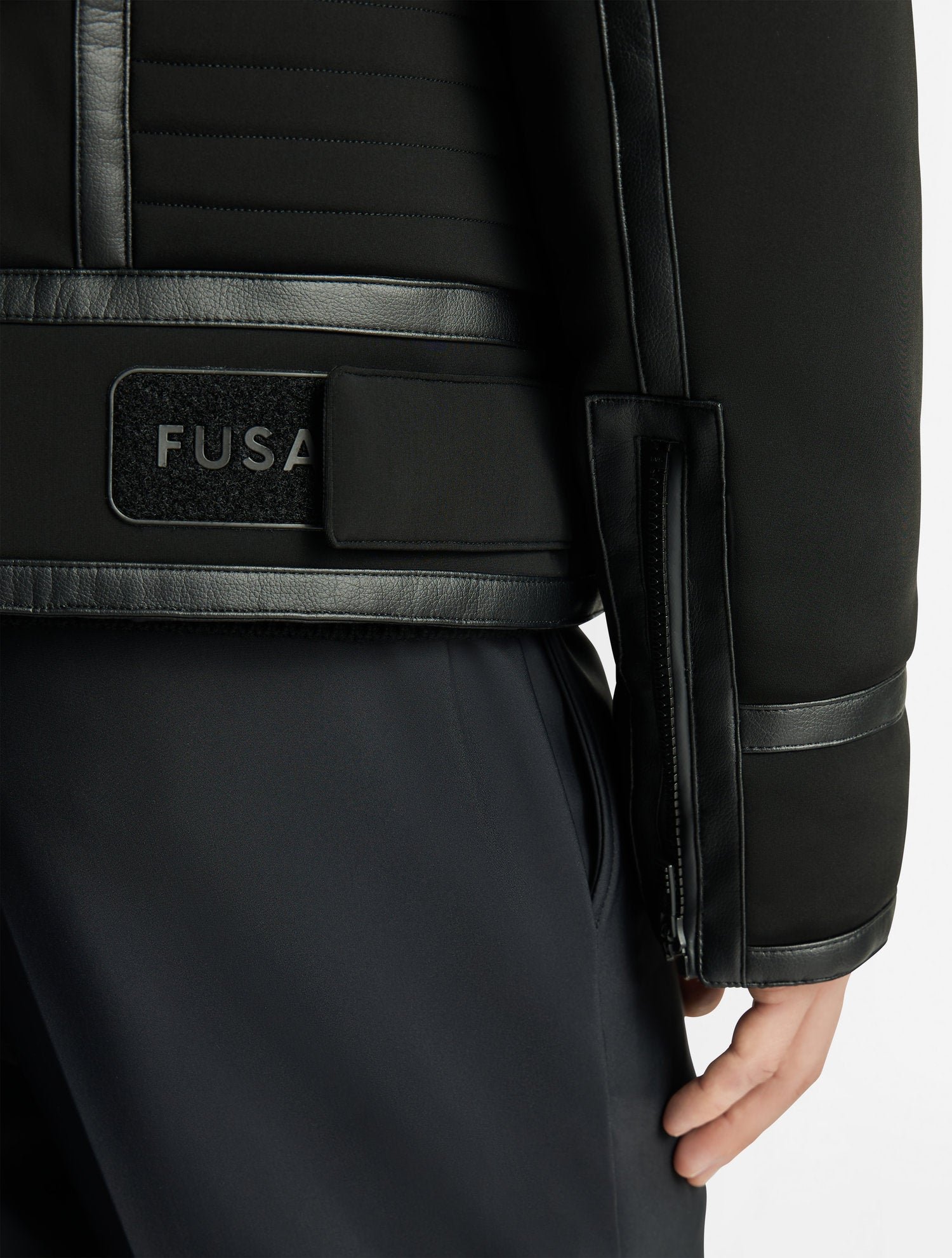 Blouson harlo col tailleur coupe regular FUSALP Noir