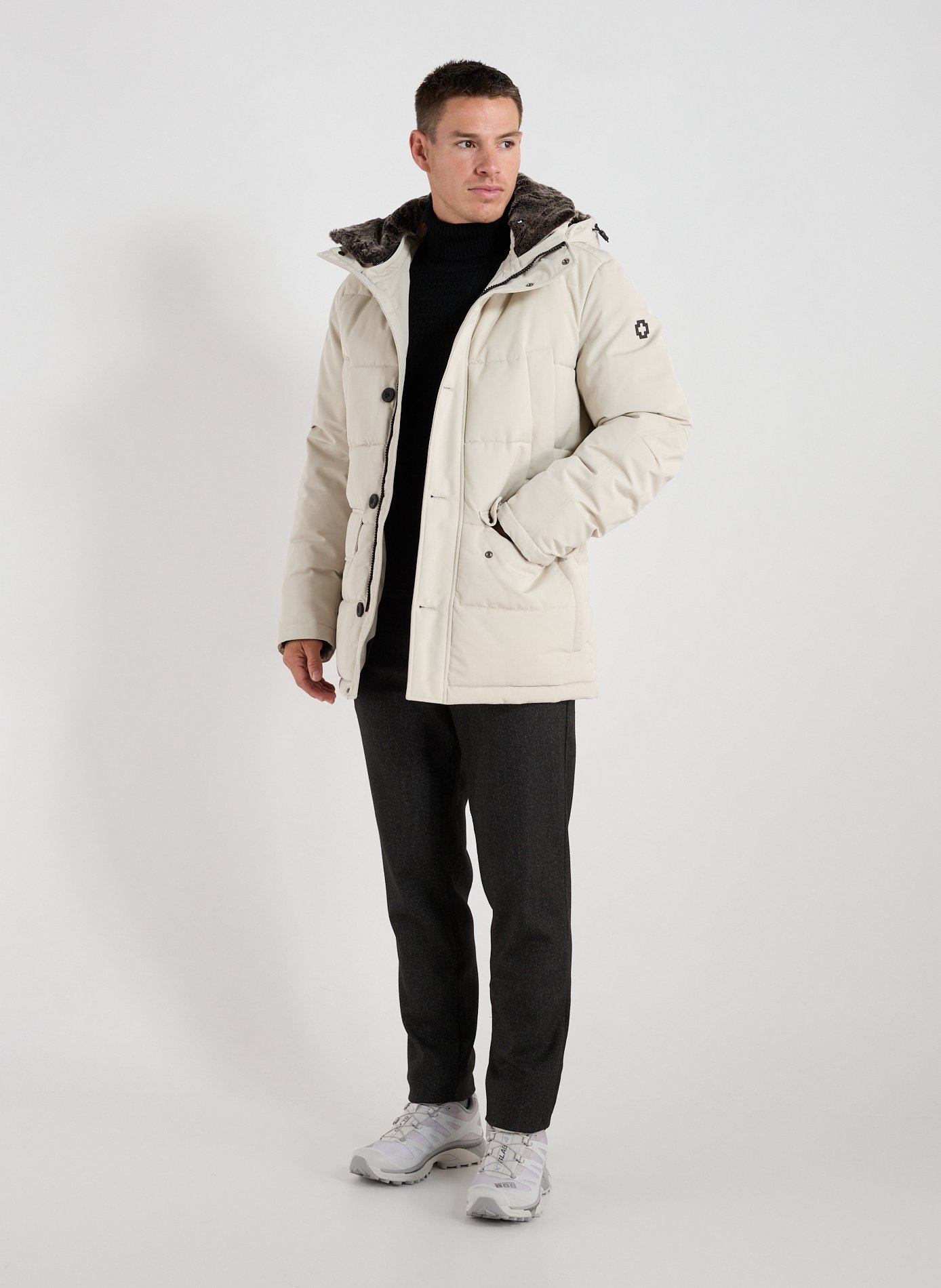 Straight hooded parka STRELLSON Grey