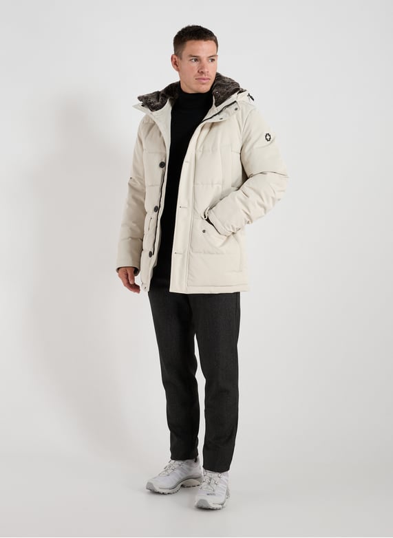 Straight hooded parka | Grey by STRELLSON Straight hooded parka Grey